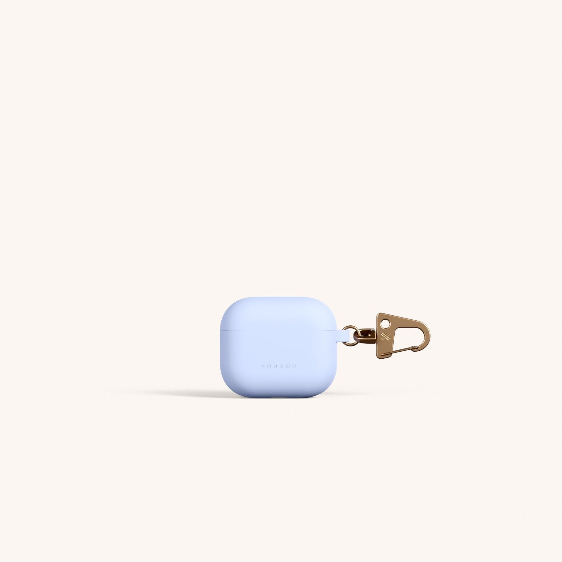 AirPods Hülle in Baby Blau + Gold