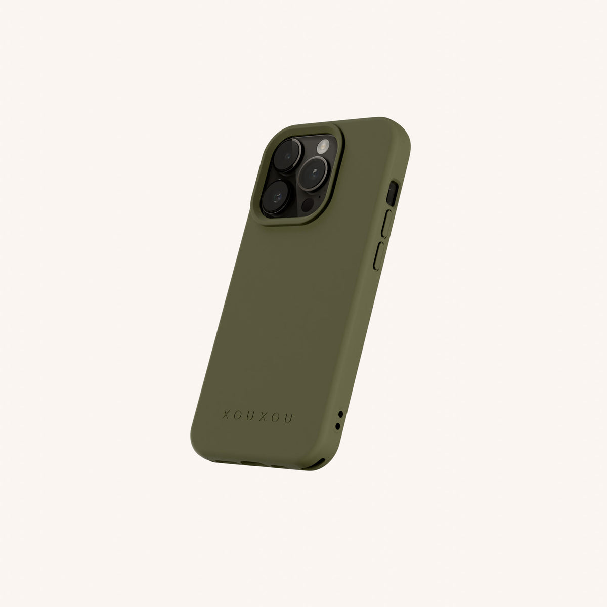 Phone Case for iPhone 15 Pro with MagSafe in Moss Perspective View | XOUXOU #phone model_iphone 15 pro