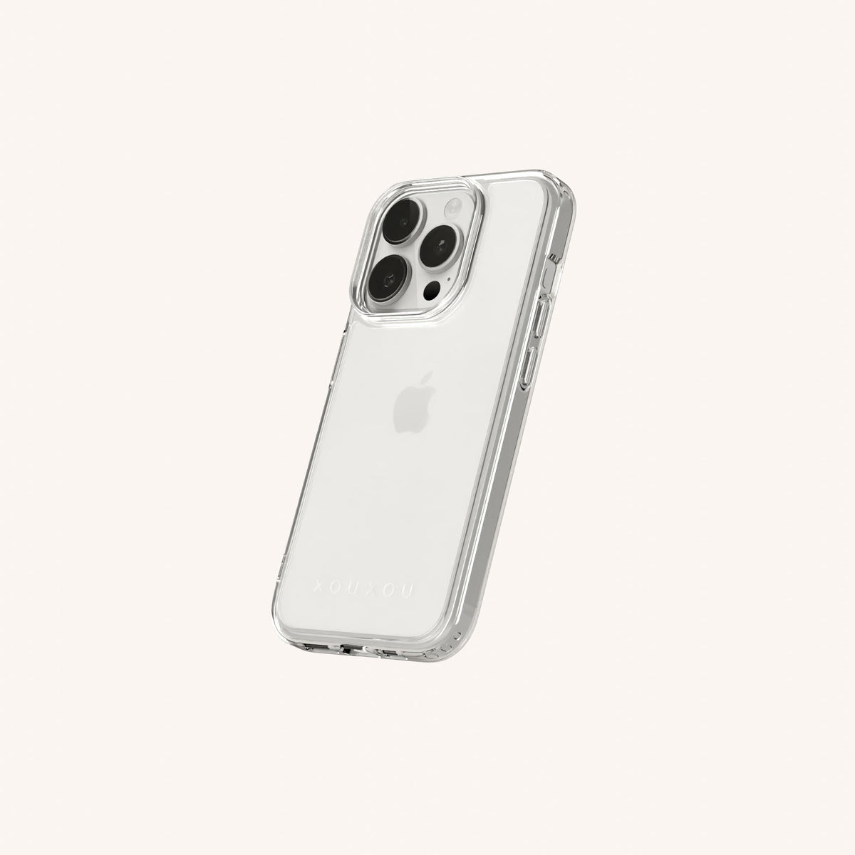 Phone Case for iPhone 15 Pro without MagSafe in Clear Perspective View | XOUXOU #phone model_iphone 15 pro