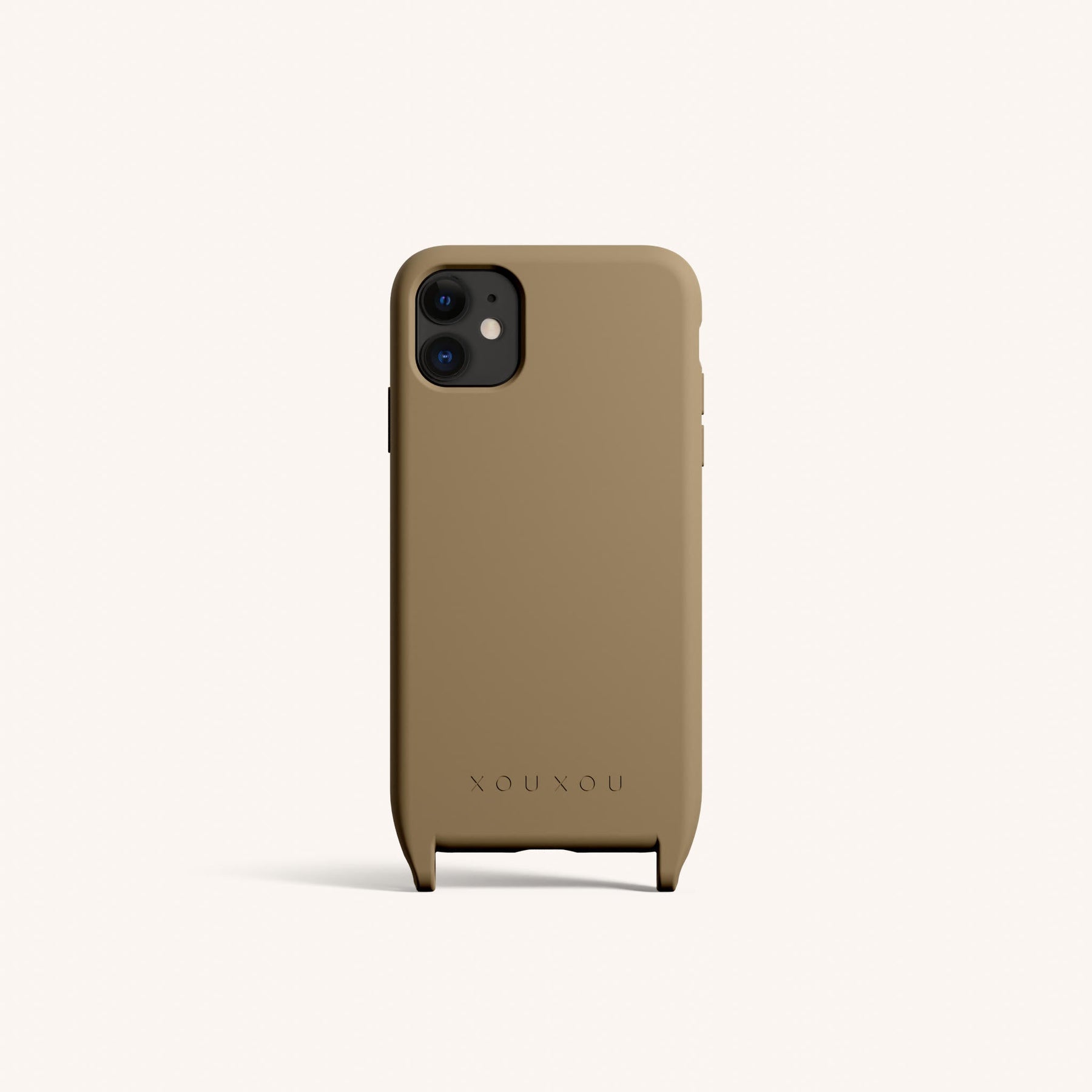 Phone Case with Eyelets in Taupe