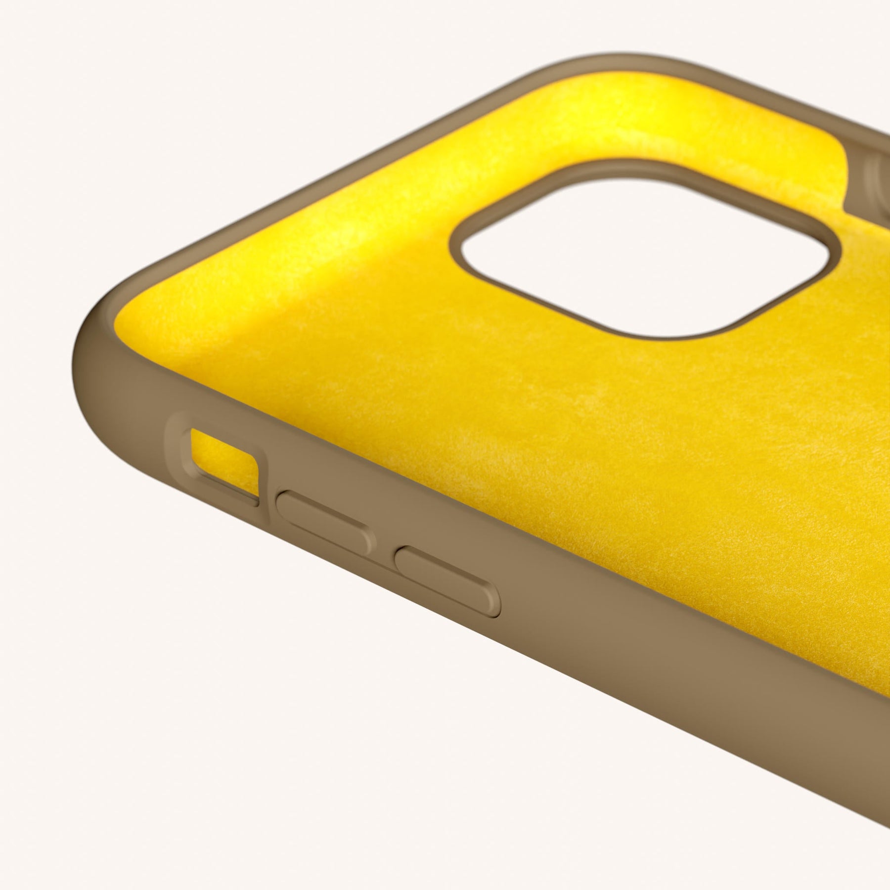 Phone Case with Eyelets in Taupe