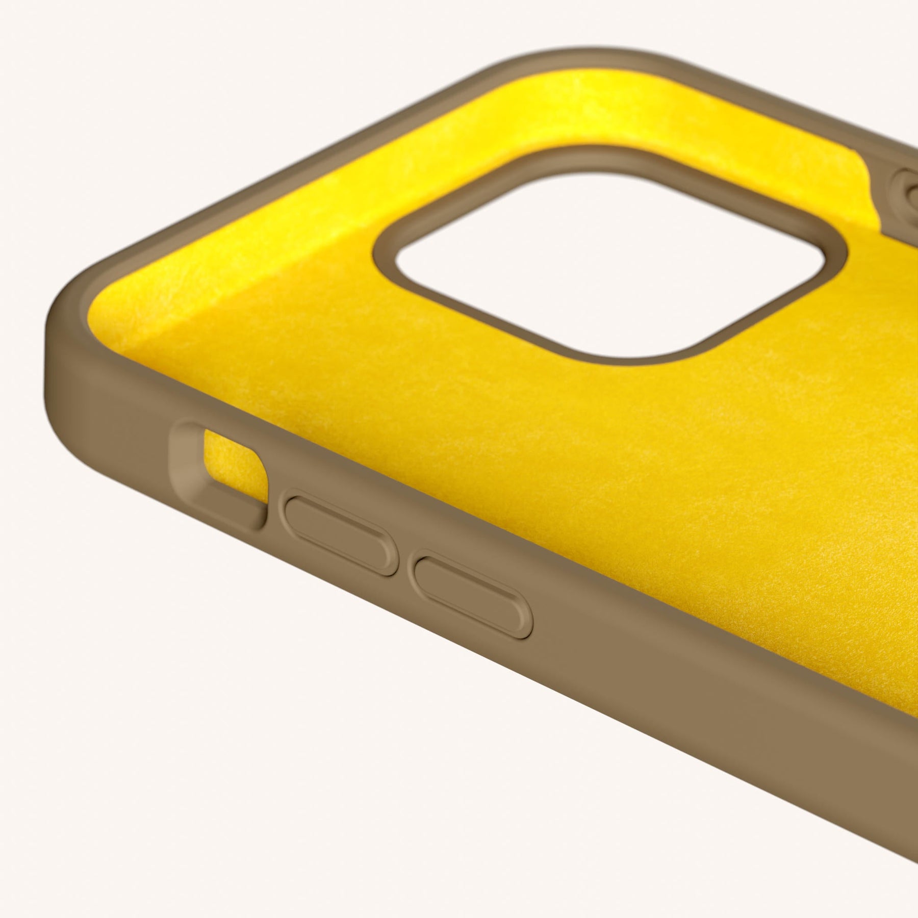 Phone Case with Eyelets in Taupe