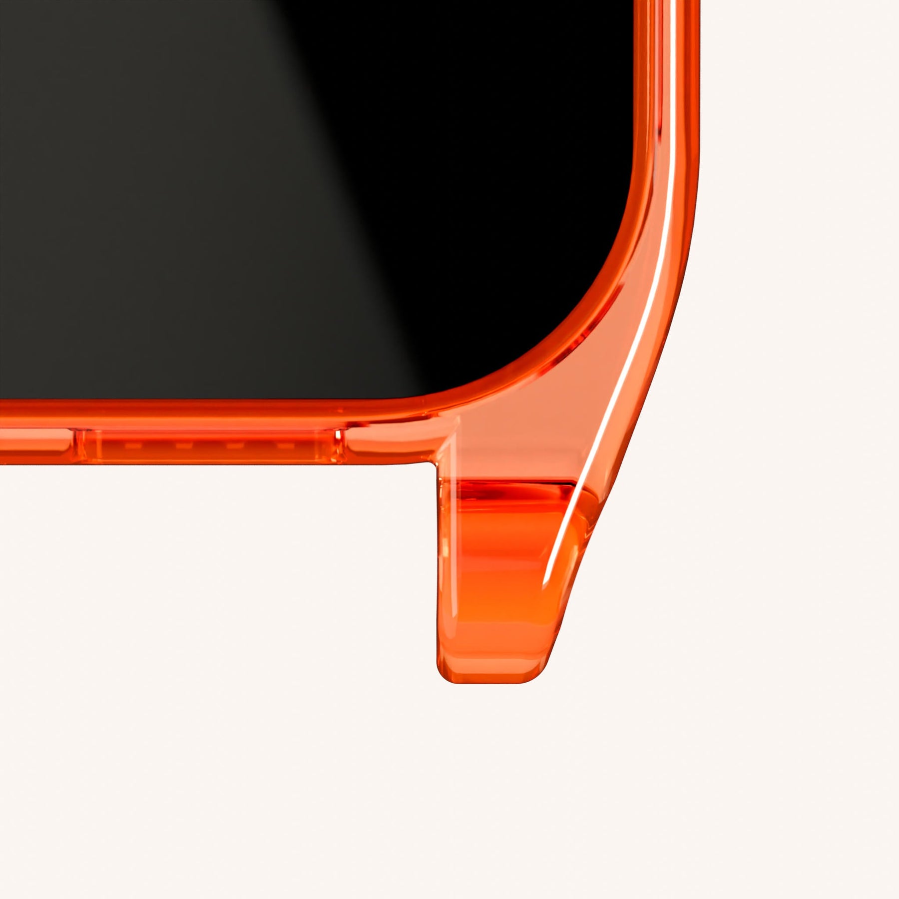 Handyhülle mit Ösen in Neon Orange transparent