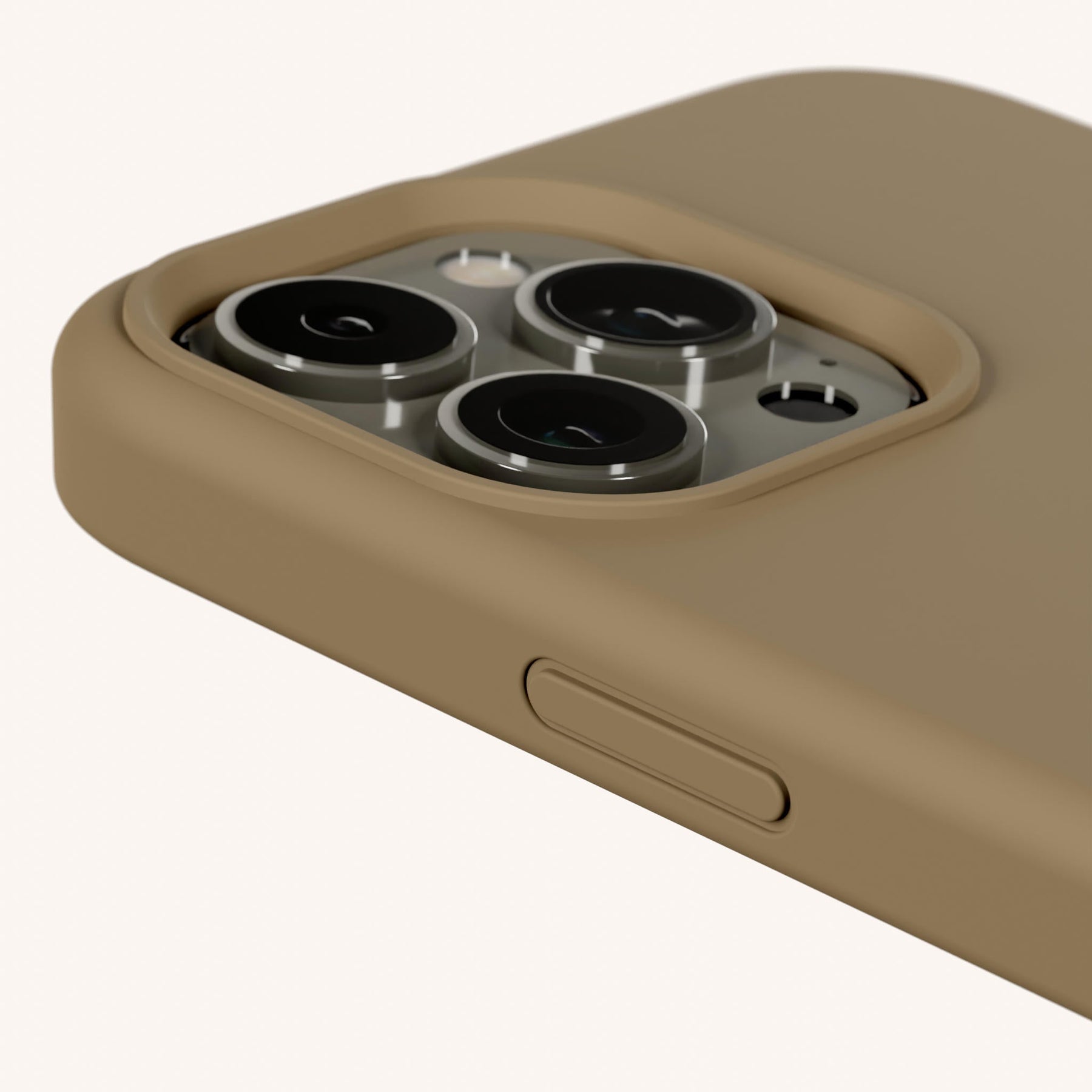 Phone Case with Eyelets in Taupe