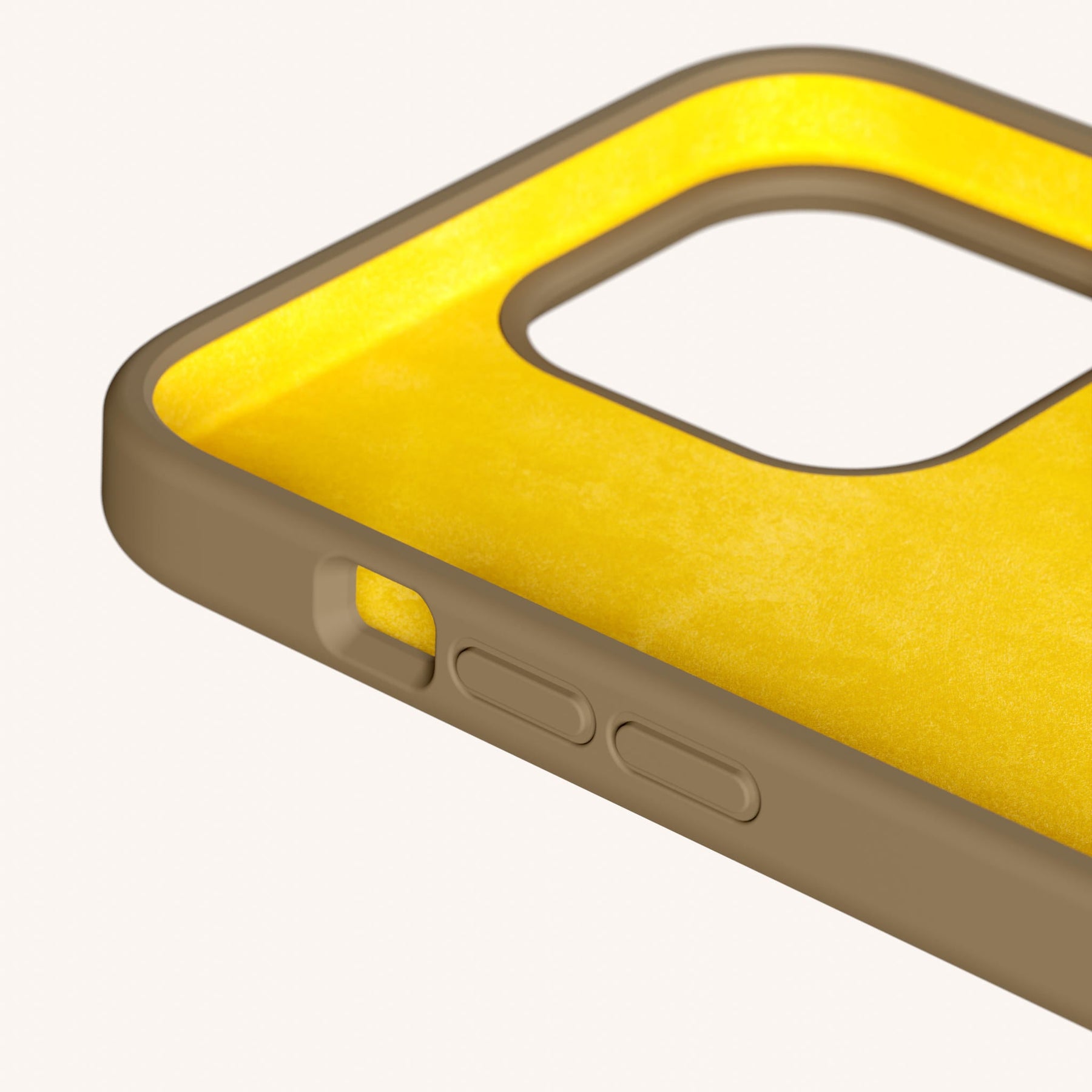 Phone Case with Eyelets in Taupe