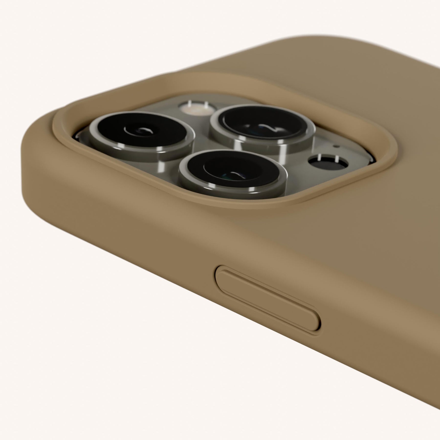 Phone Case with Eyelets in Taupe