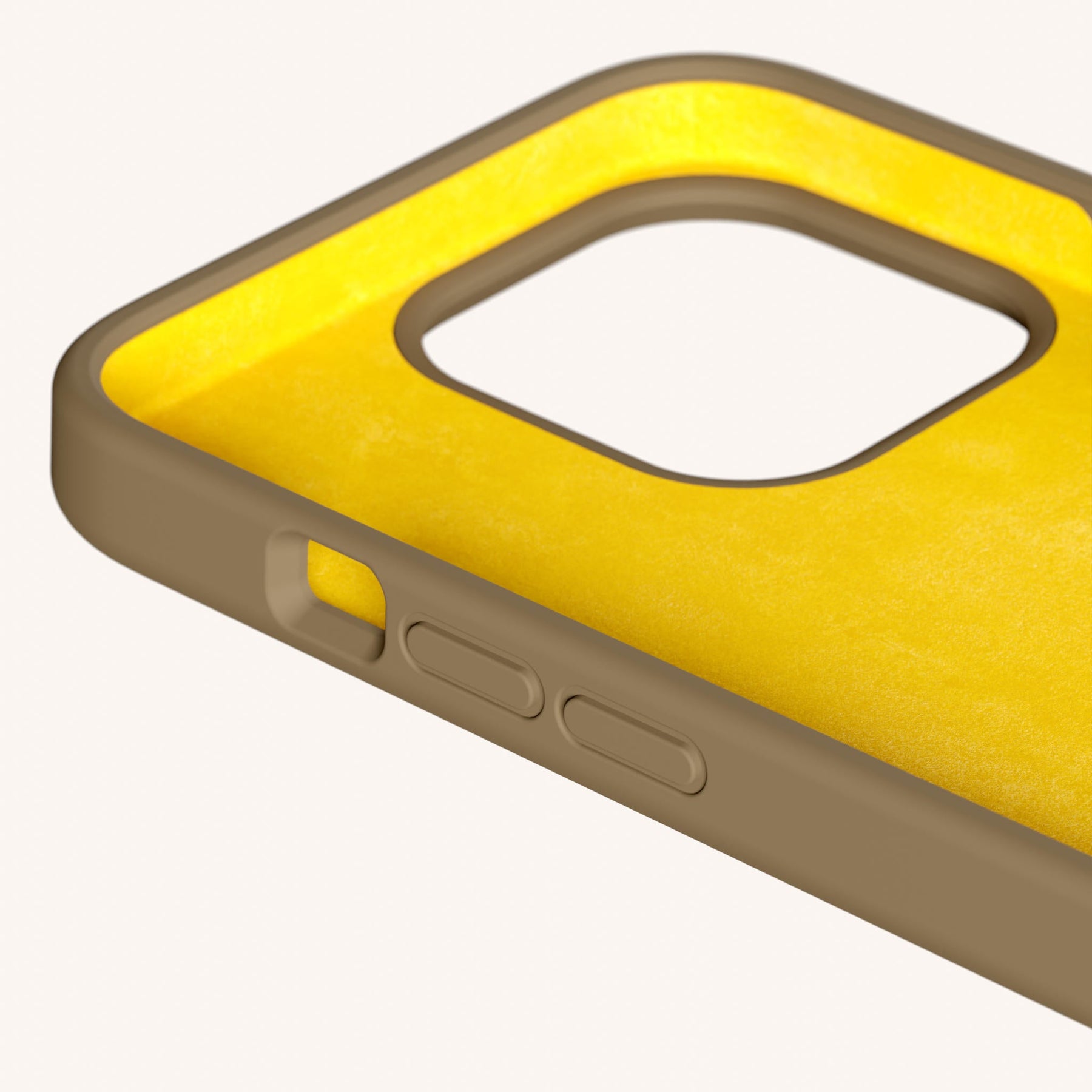 Phone Case with Eyelets in Taupe