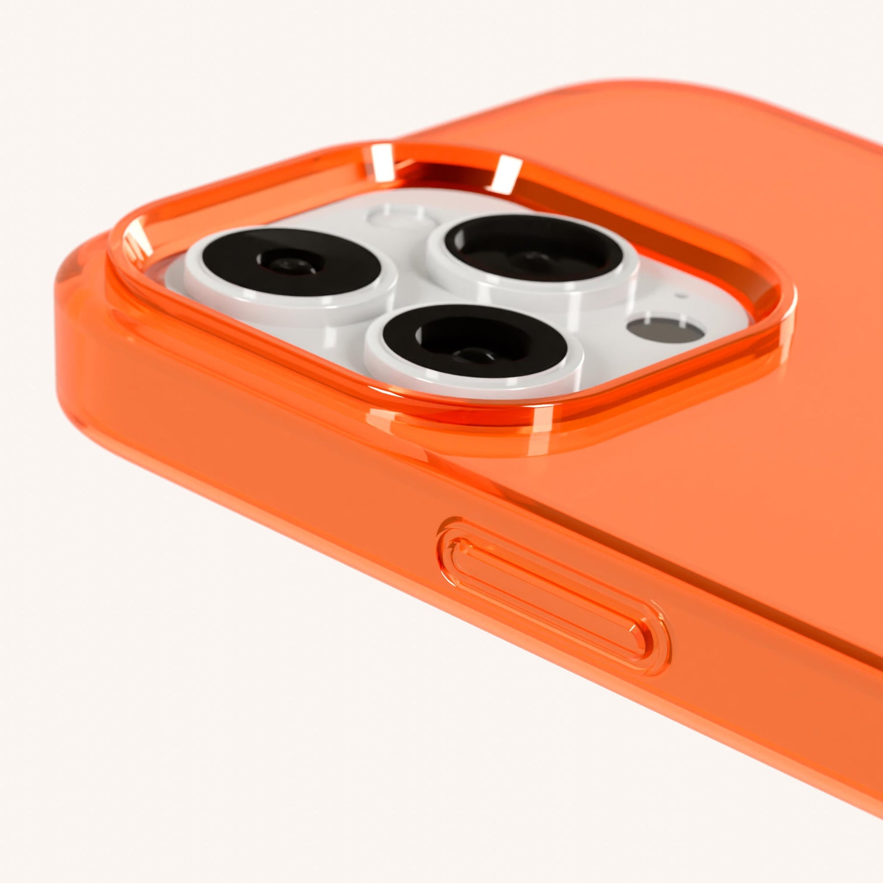 Handyhülle mit Ösen in Neon Orange transparent
