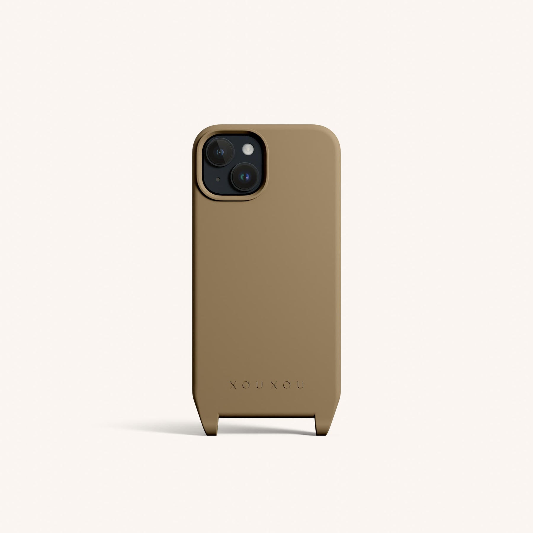Phone Case with Eyelets in Taupe
