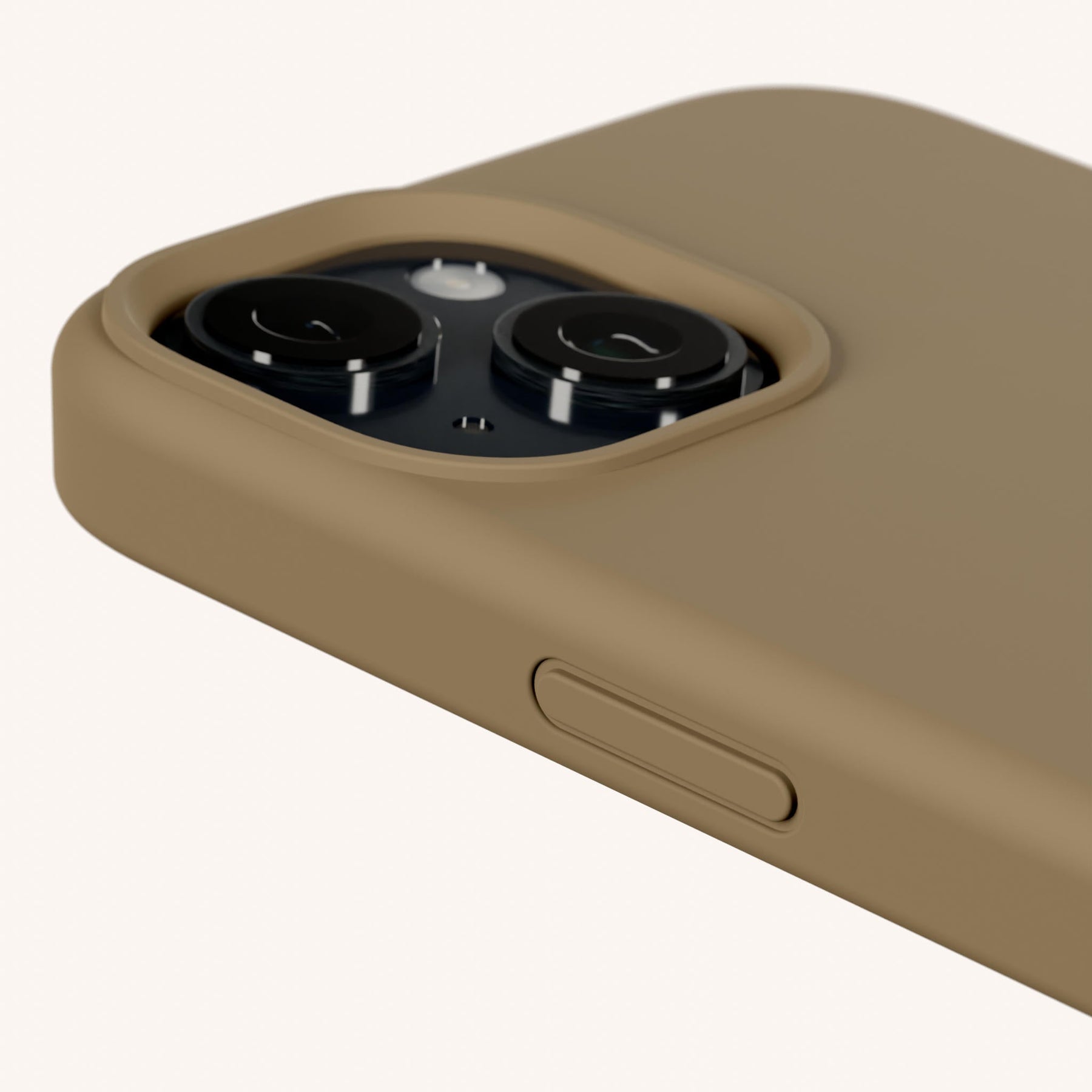 Phone Case with Eyelets in Taupe