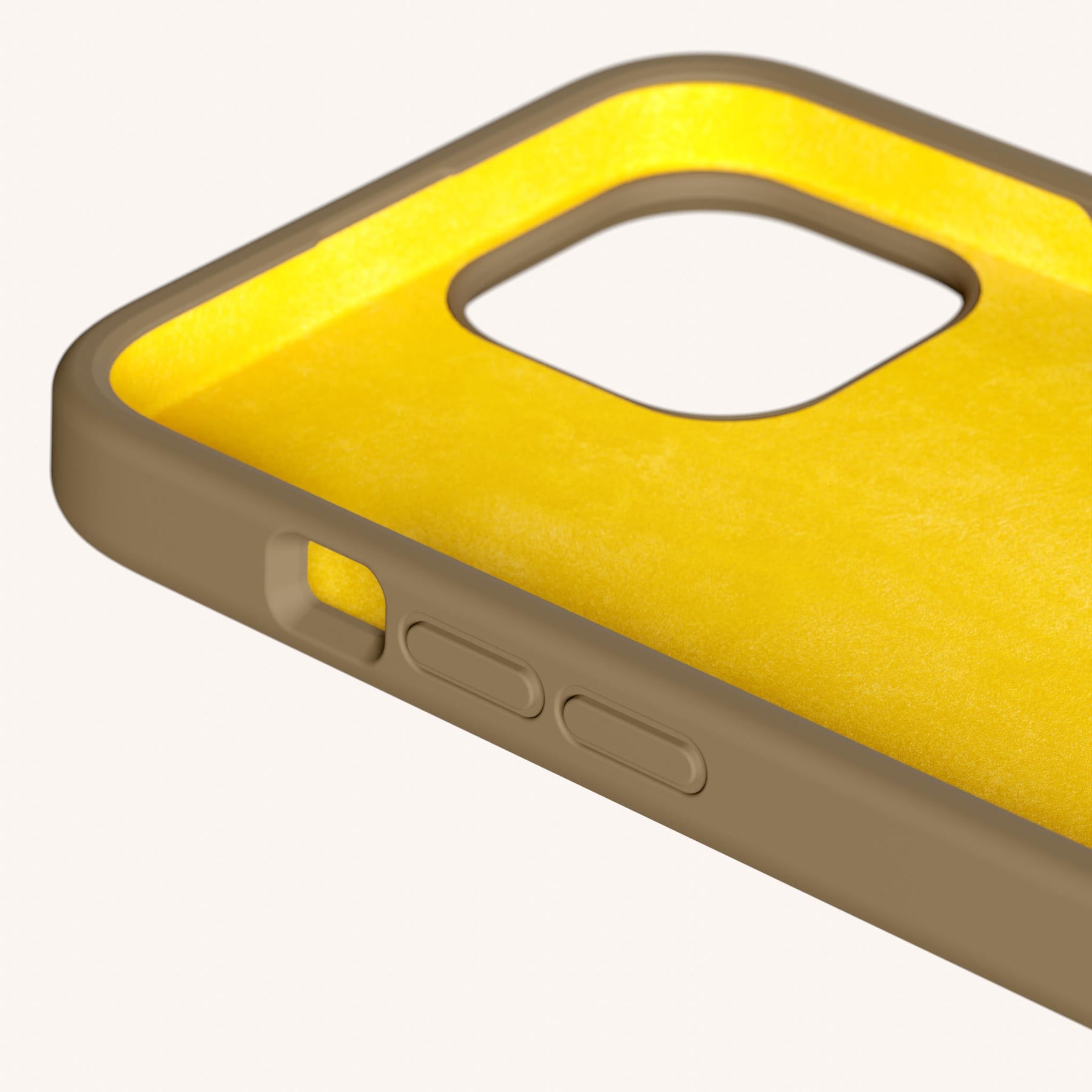 Phone Case with Eyelets in Taupe