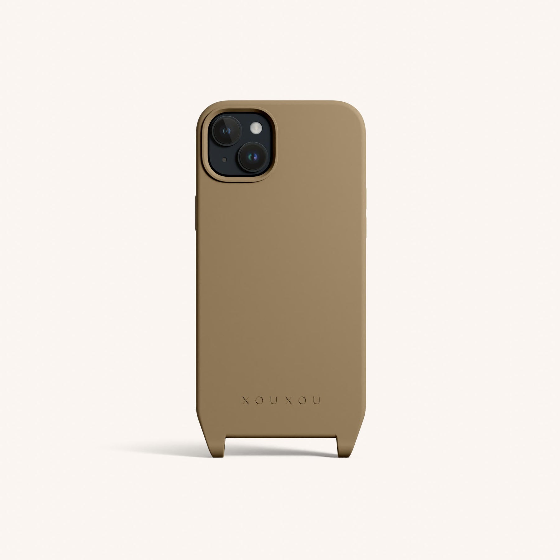 Phone Case with Eyelets in Taupe