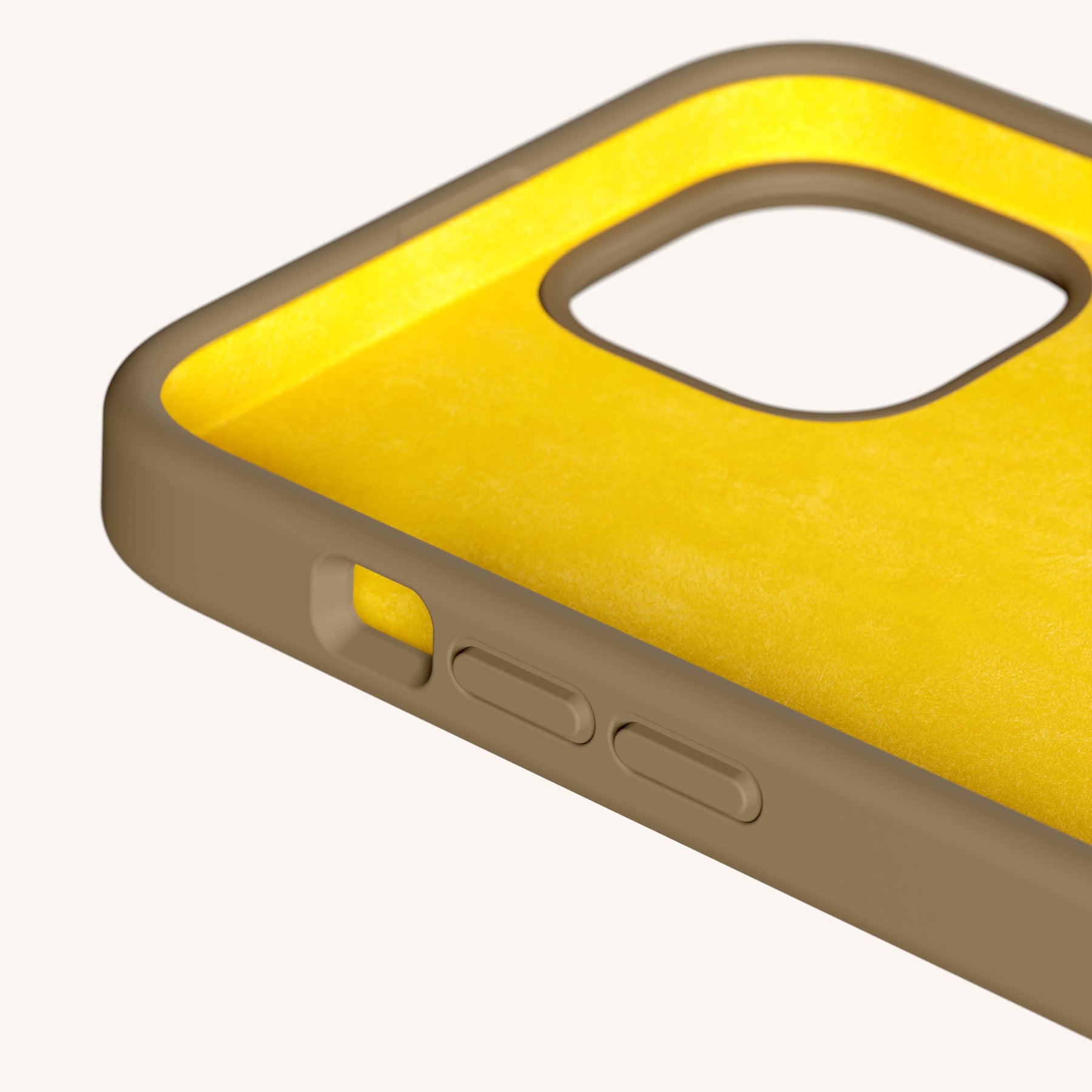 Phone Case with Eyelets in Taupe