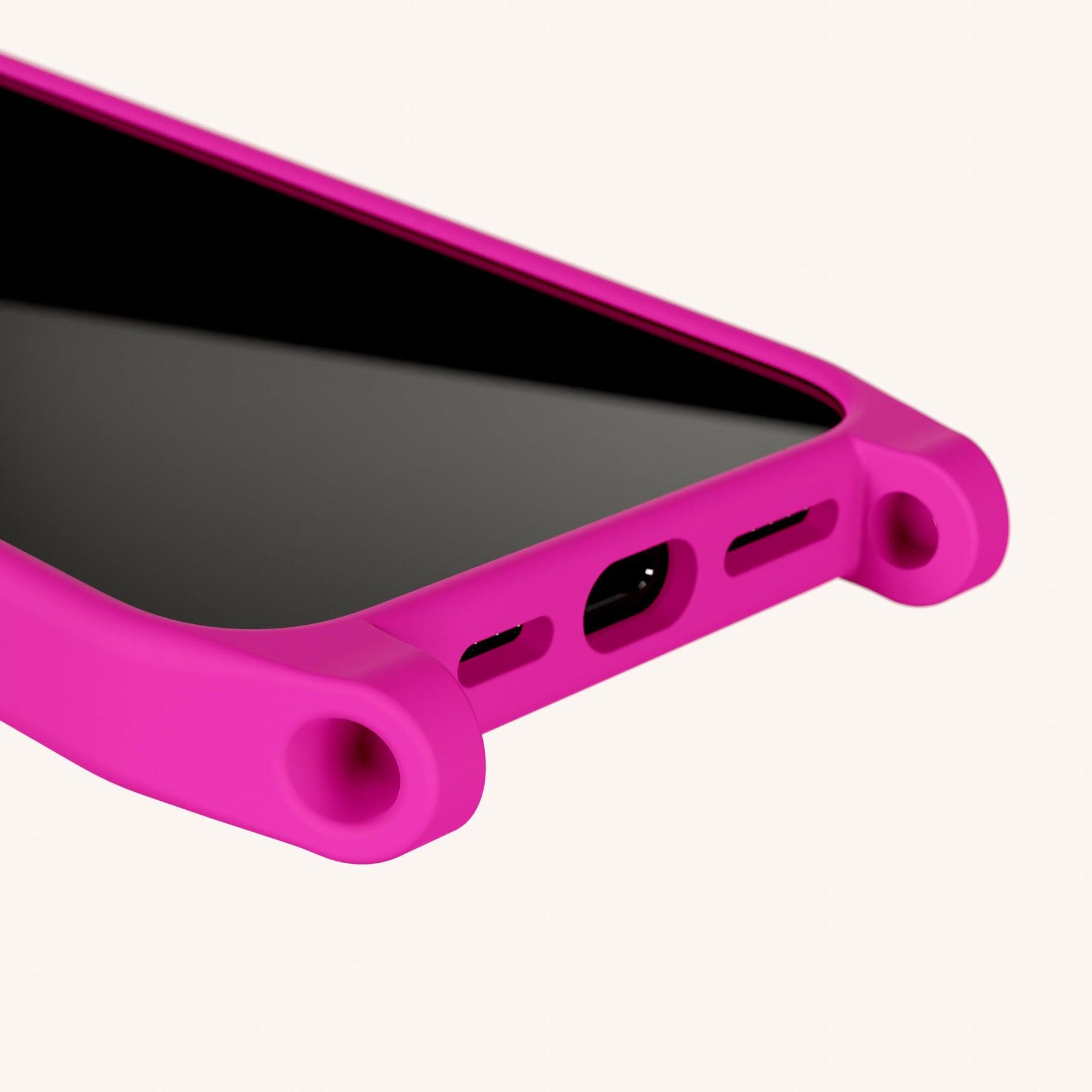 Handyhülle mit Ösen in Power Pink