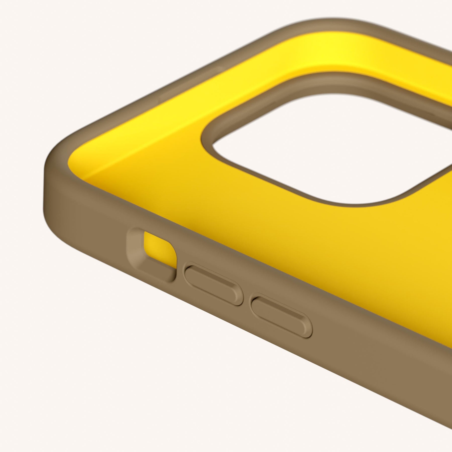 Phone Case with Eyelets in Taupe
