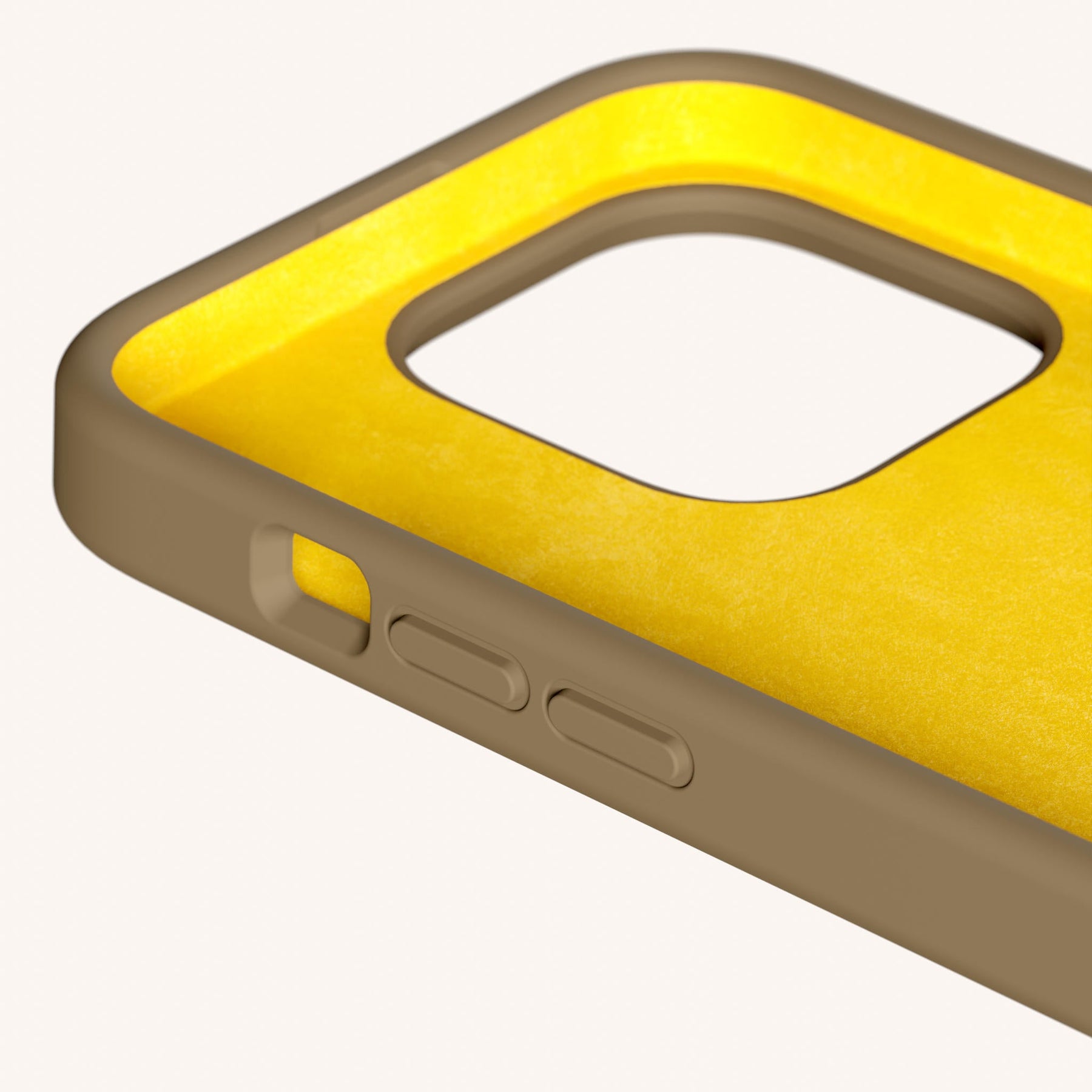 Phone Case with Eyelets in Taupe