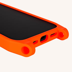 Phone Case with Eyelets in Neon Orange