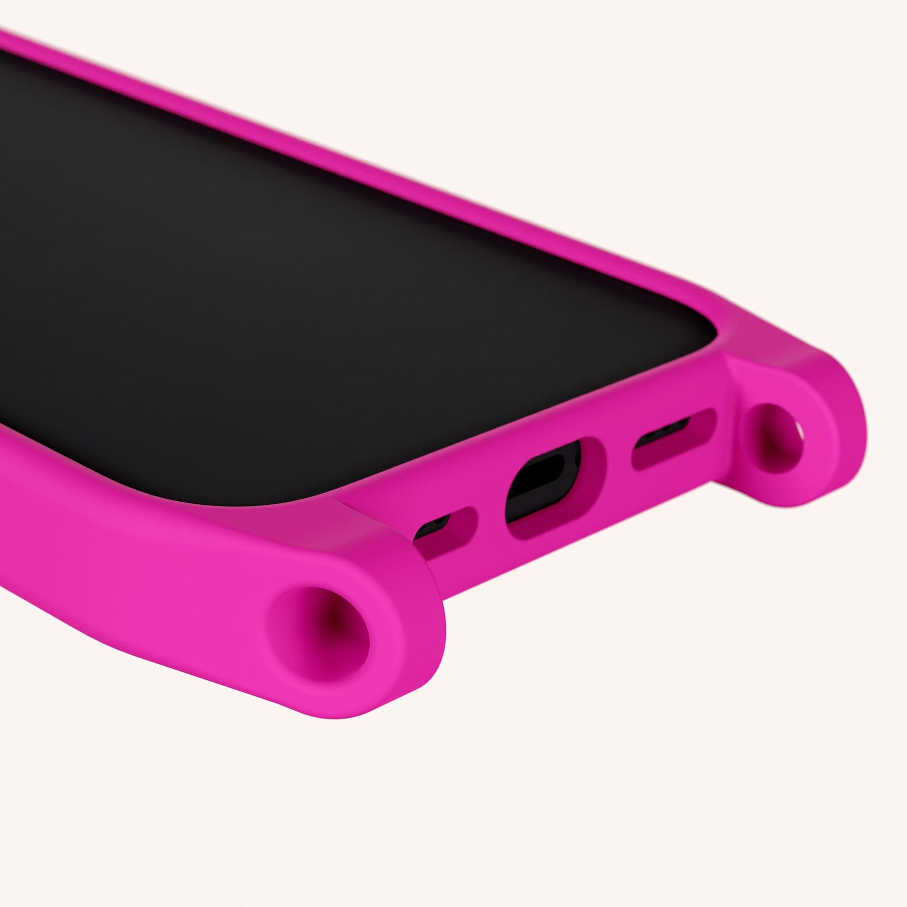 Handyhülle mit Ösen in Power Pink