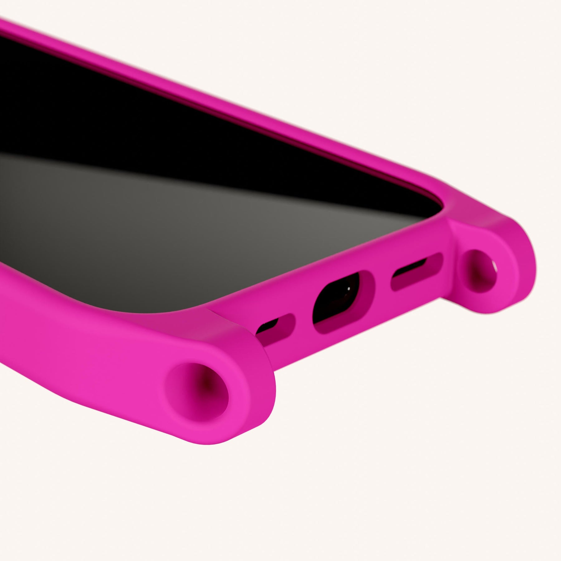Handyhülle mit Ösen in Power Pink