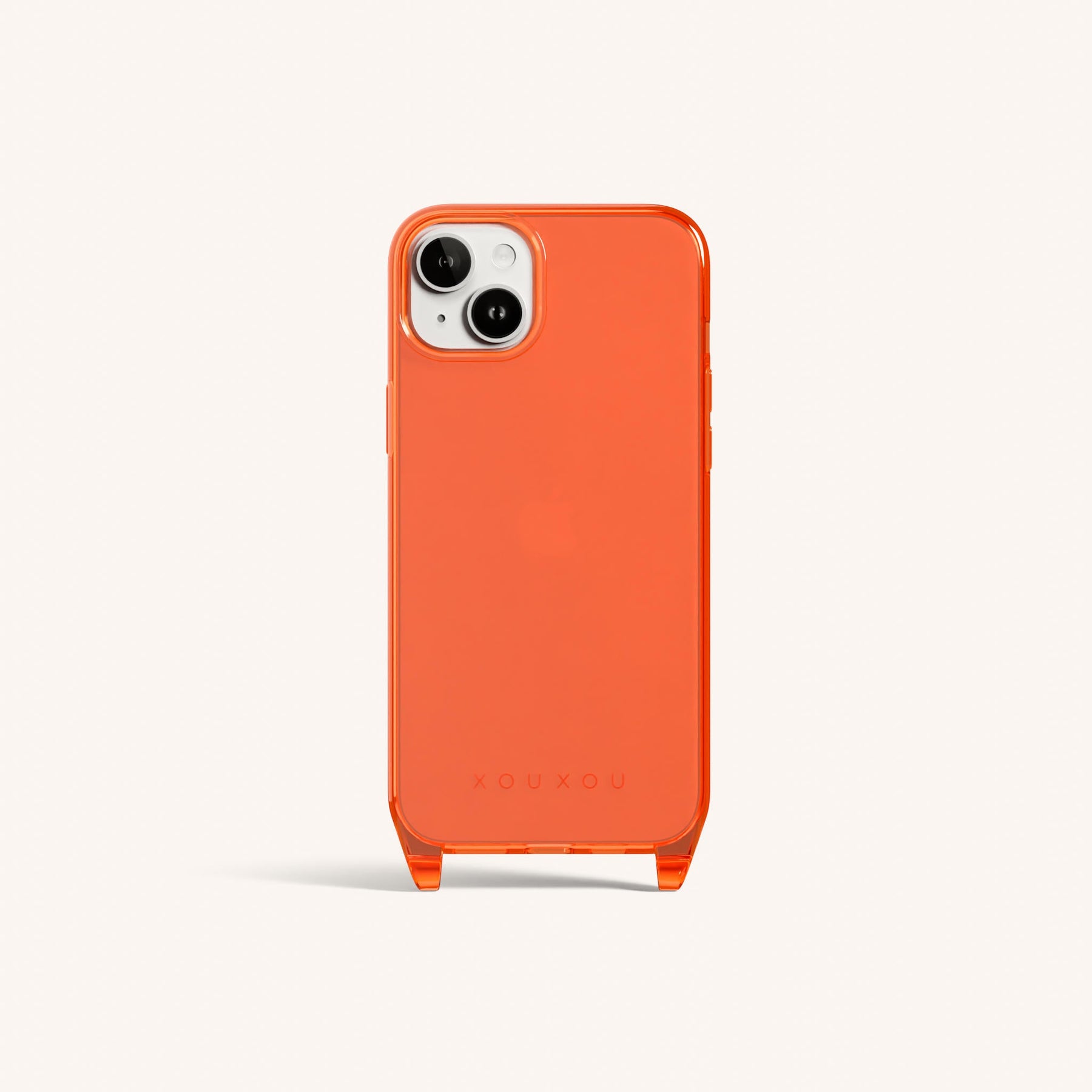 Handyhülle mit Ösen in Neon Orange transparent