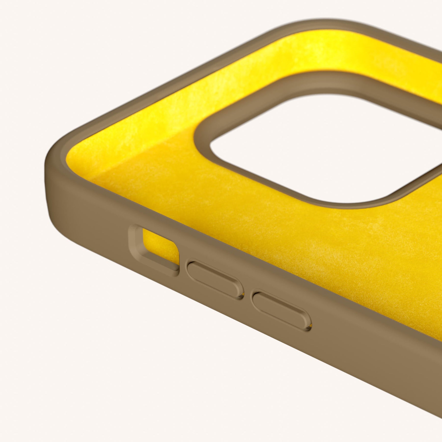 Phone Case with Eyelets in Taupe