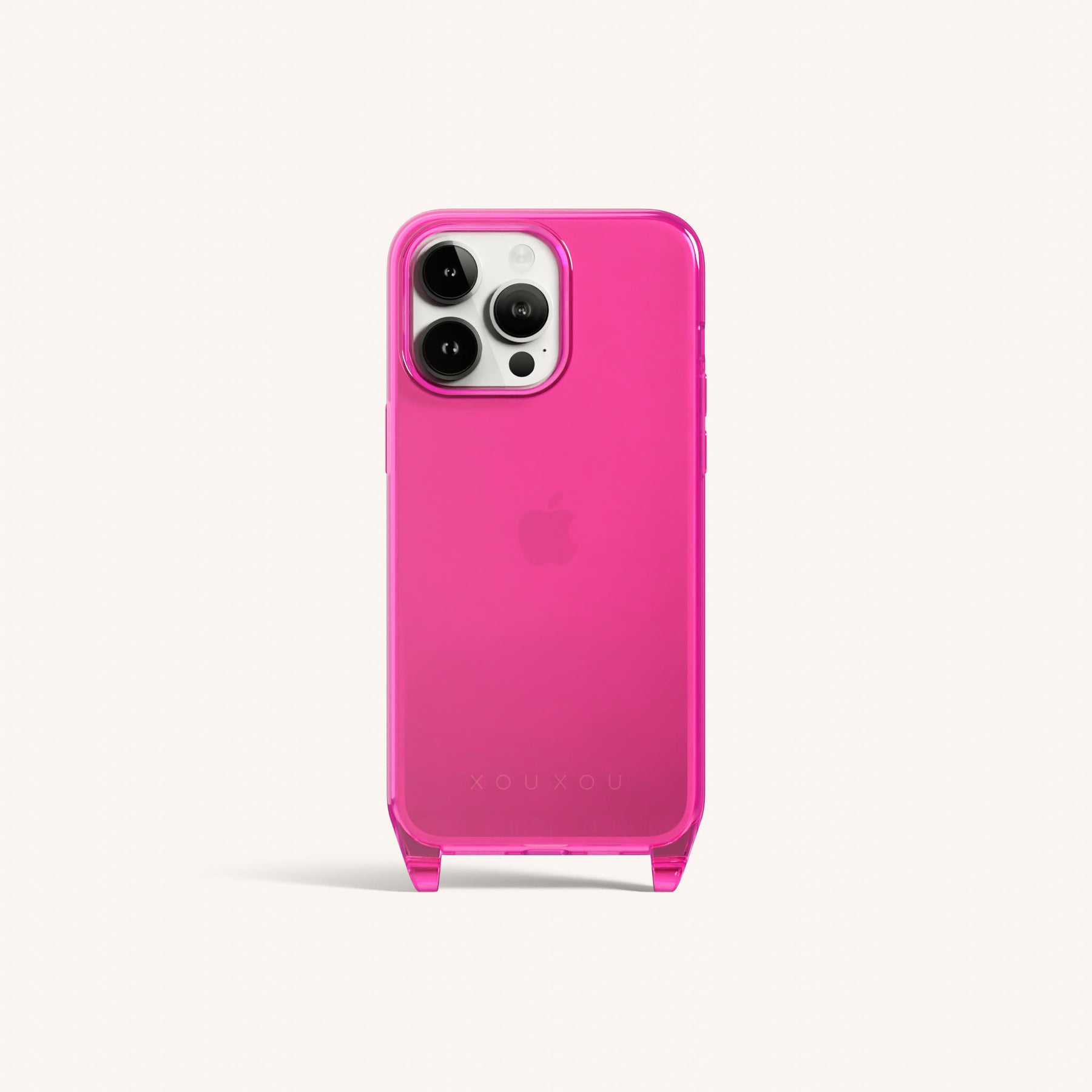 Phone Case with Eyelets in Cyber Pink Clear
