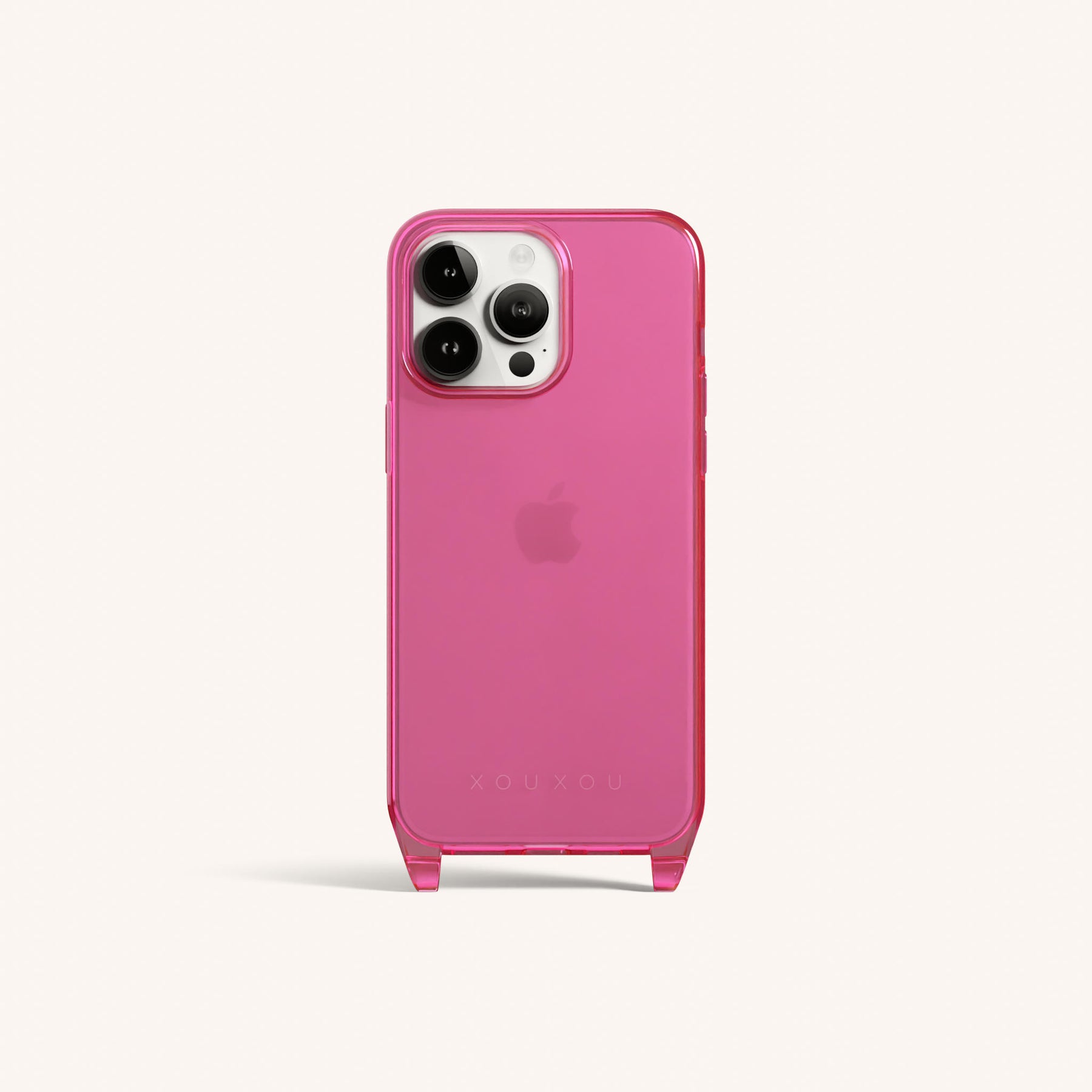 Phone Case with Eyelets in Cyber Pink Clear