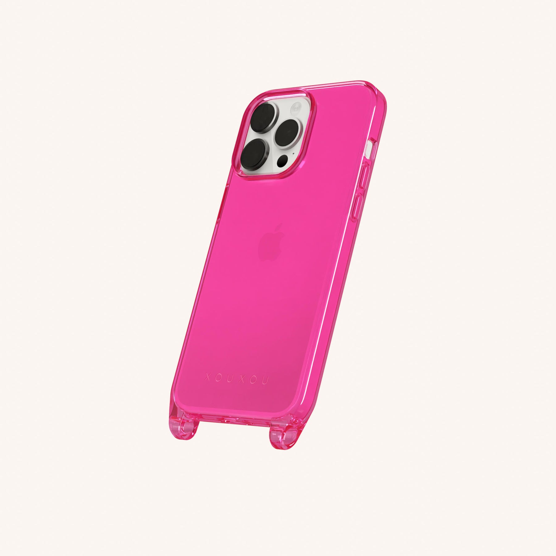 Phone Case with Eyelets in Cyber Pink Clear
