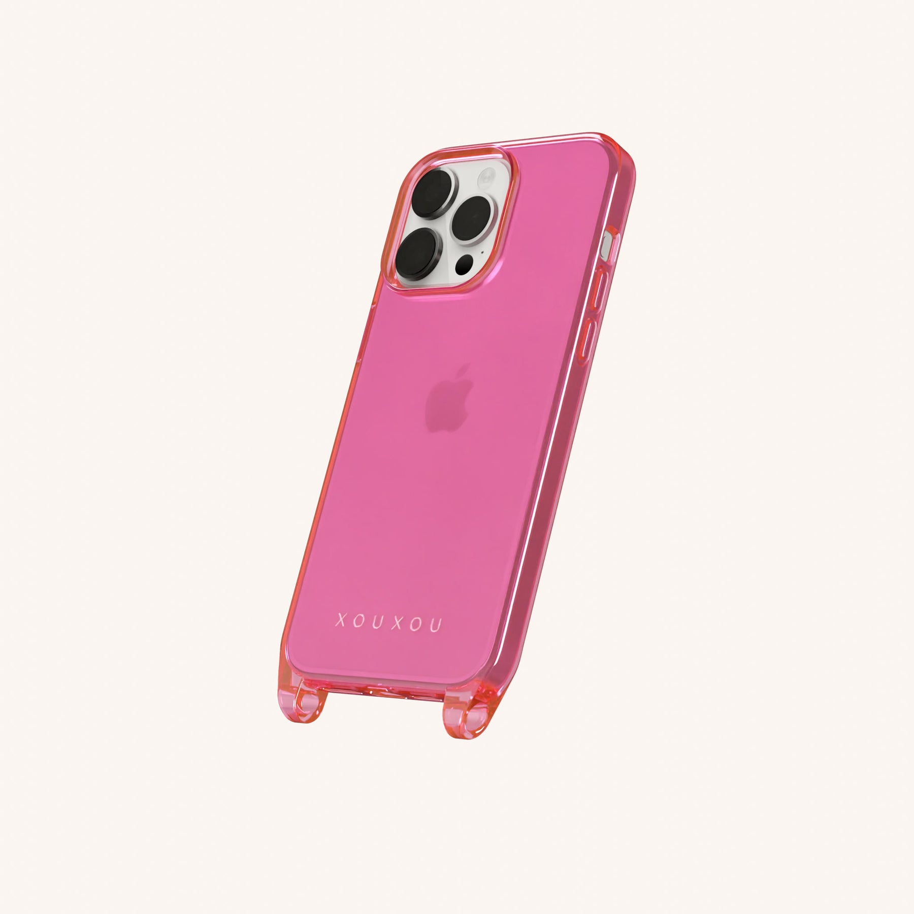 Phone Case with Eyelets in Cyber Pink Clear