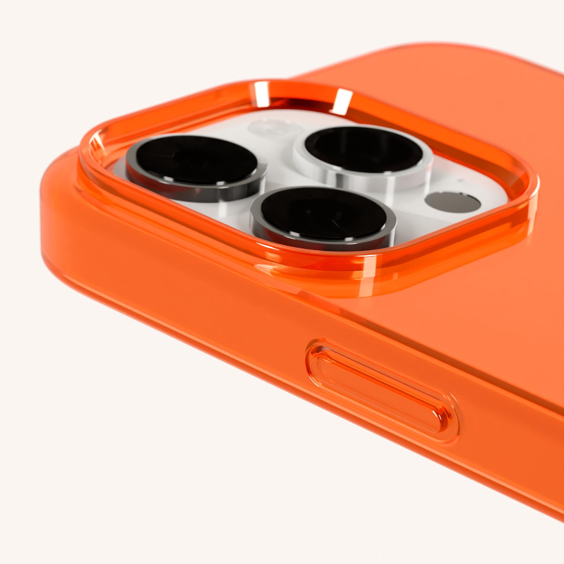 Handyhülle mit Ösen in Neon Orange transparent