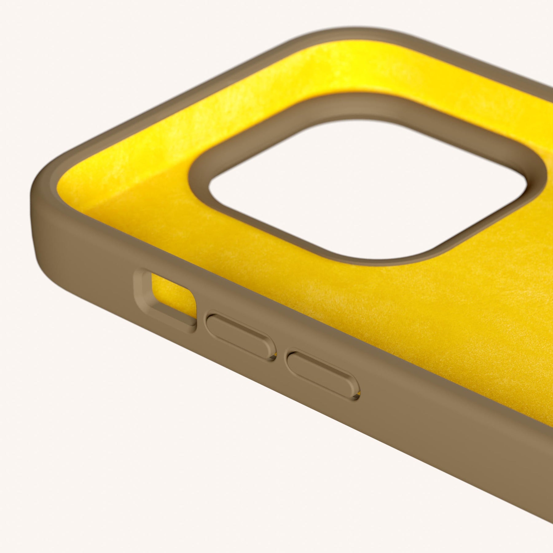 Phone Case with Eyelets in Taupe