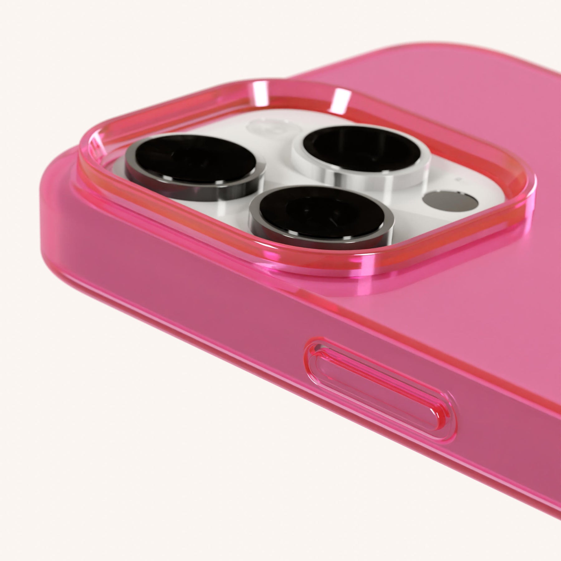 Phone Case with Eyelets in Cyber Pink Clear