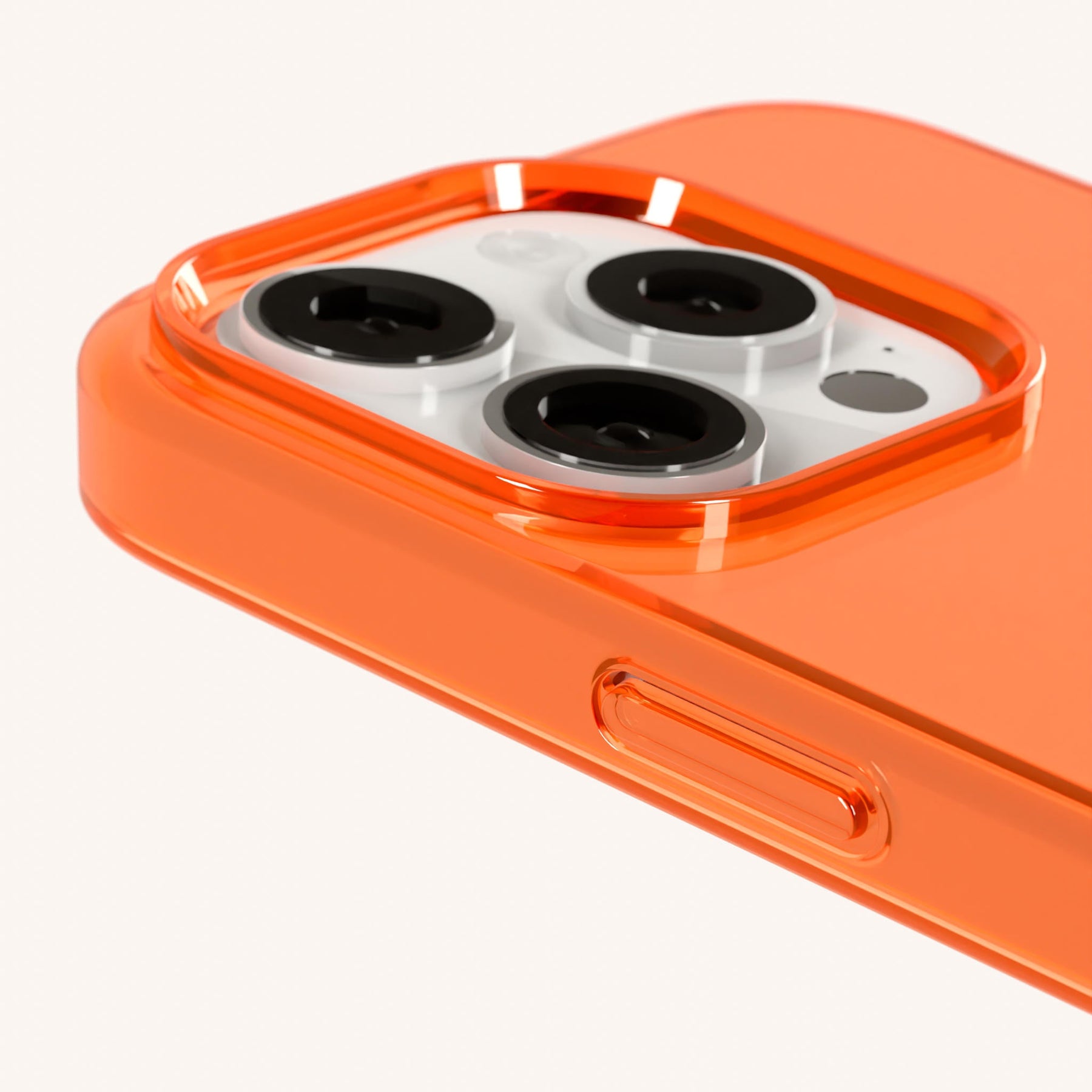 Handyhülle mit Ösen in Neon Orange transparent