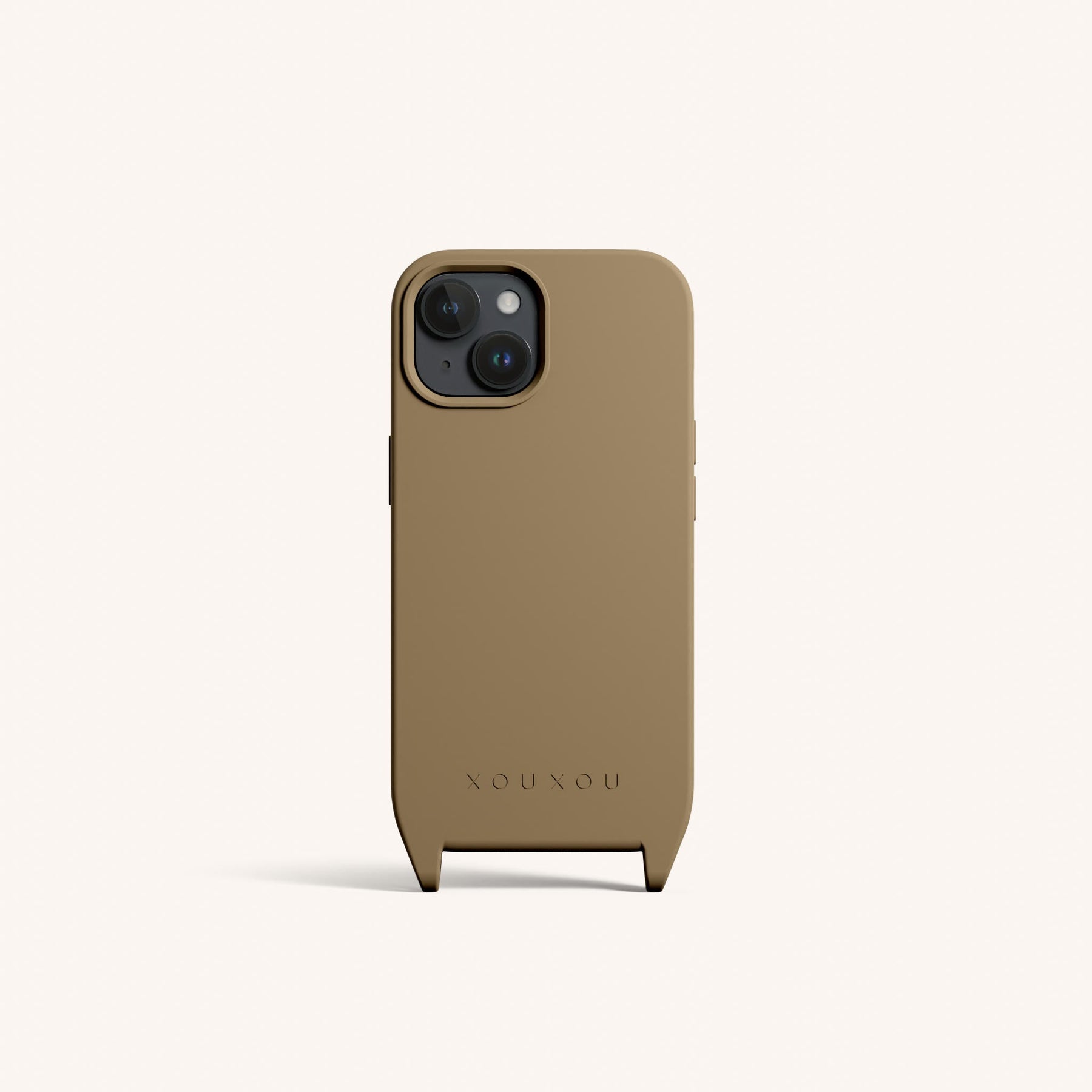 Phone Case with Eyelets in Taupe