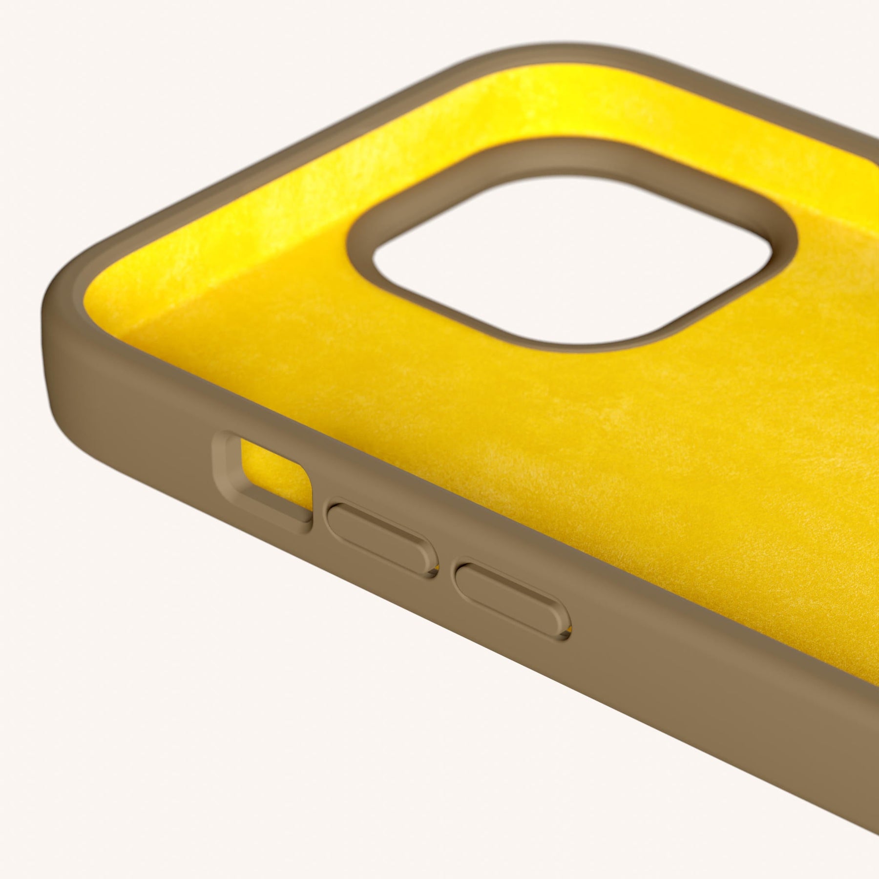 Phone Case with Eyelets in Taupe