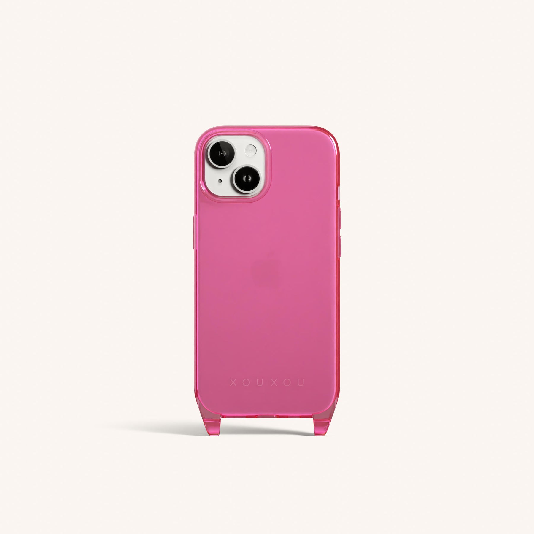 Phone Case with Eyelets in Cyber Pink Clear