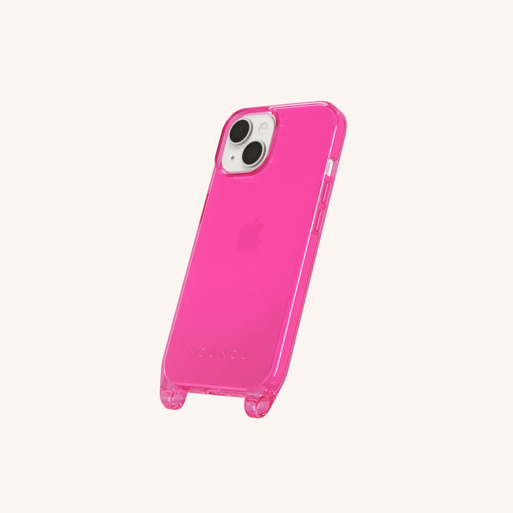 Phone Case with Eyelets in Cyber Pink Clear