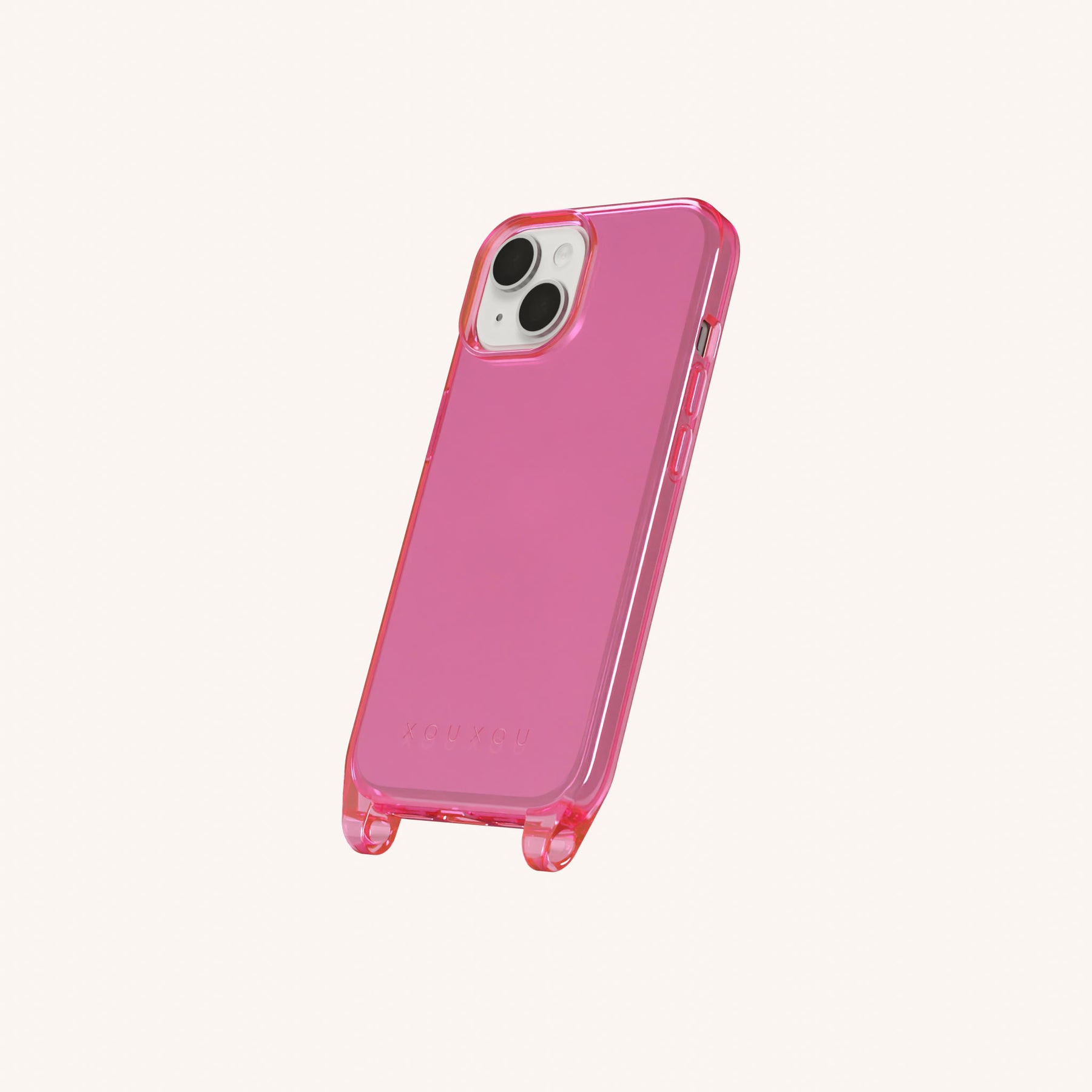Phone Case with Eyelets in Cyber Pink Clear