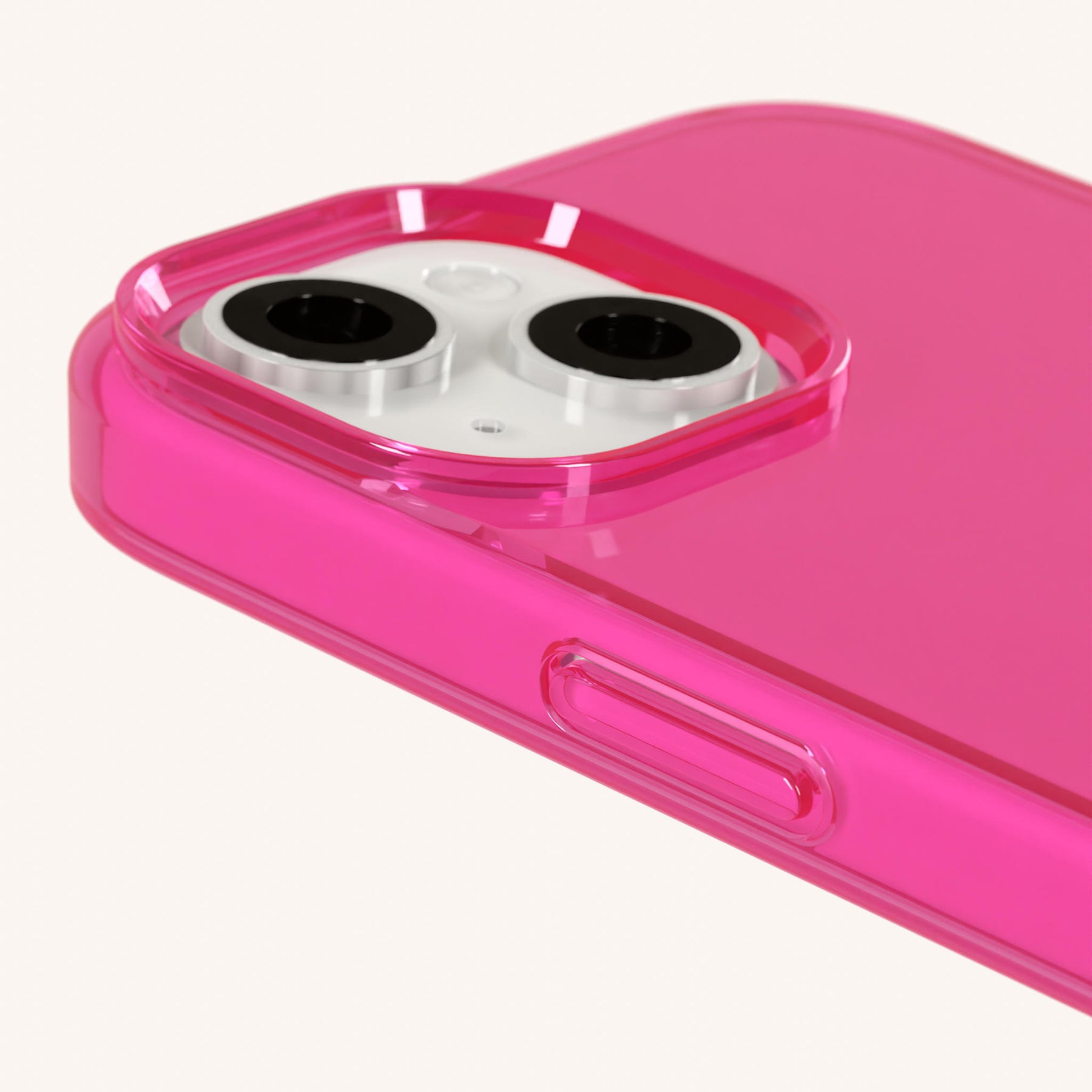 Phone Case with Eyelets in Cyber Pink Clear