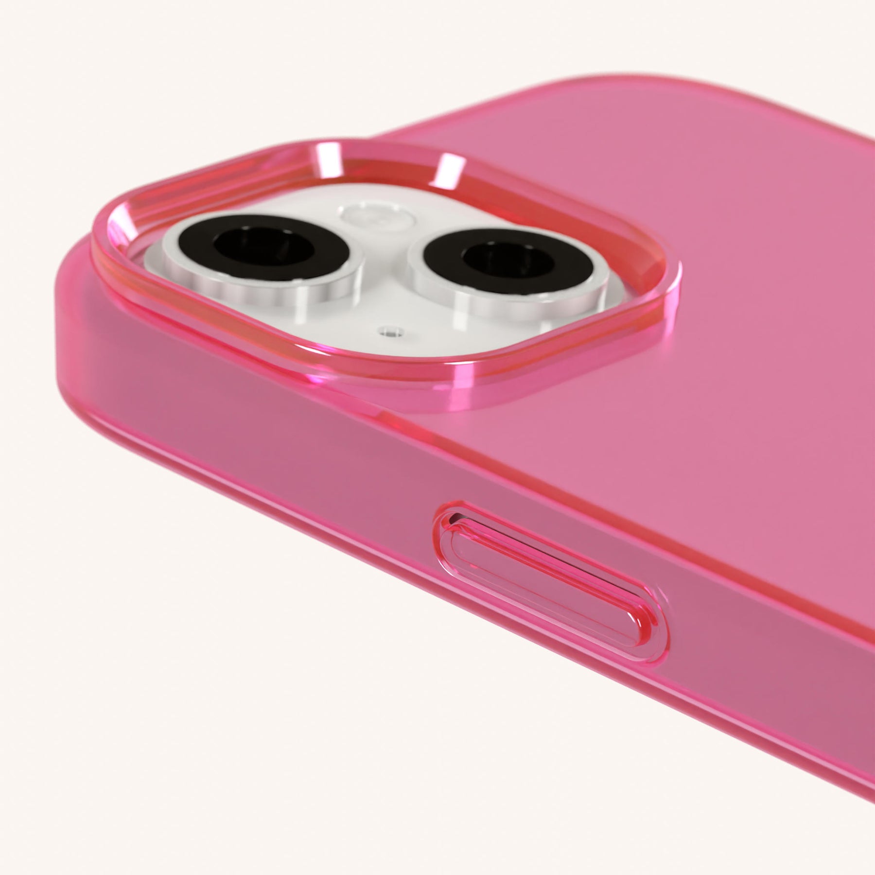 Phone Case with Eyelets in Cyber Pink Clear