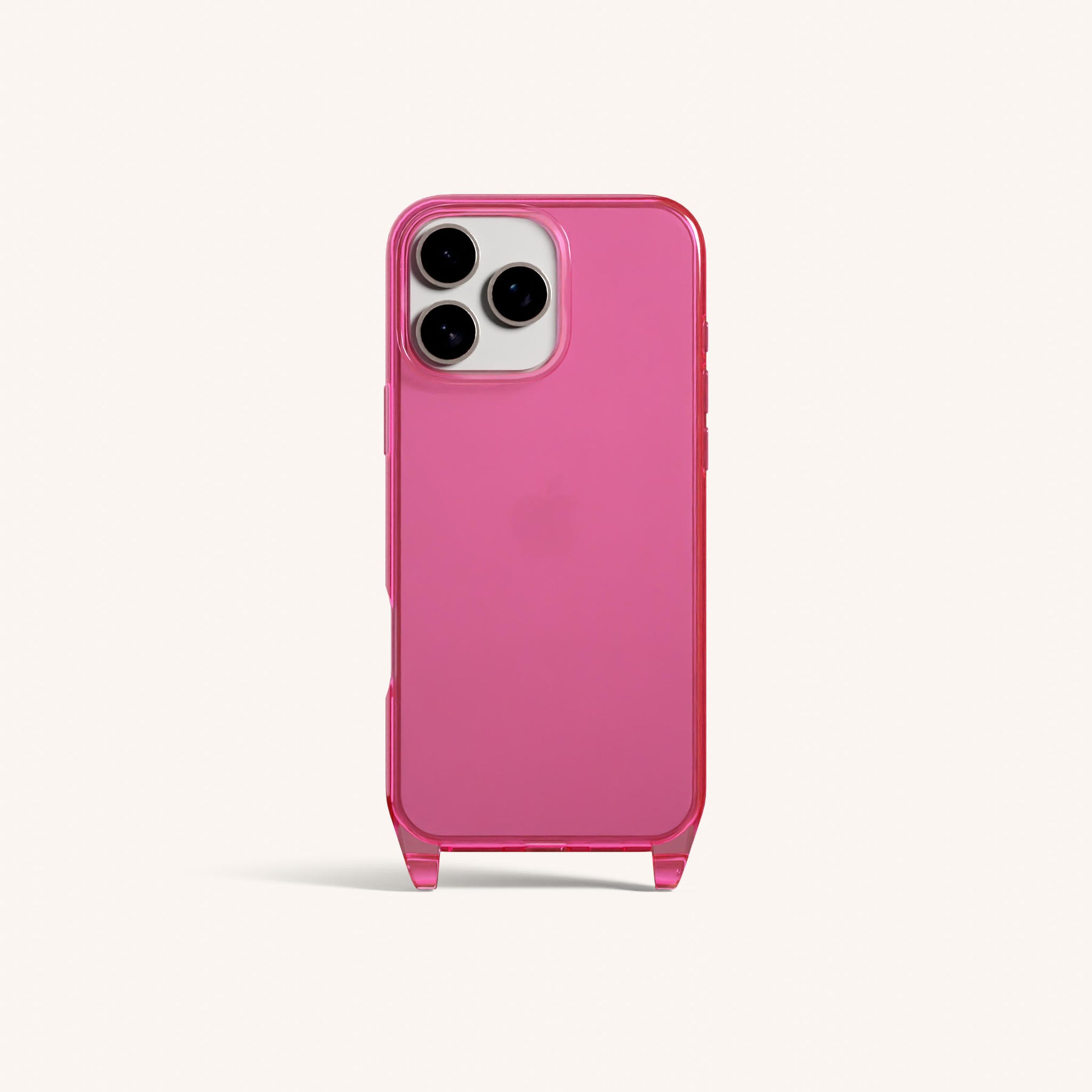 Phone Case with Eyelets in Cyber Pink Clear