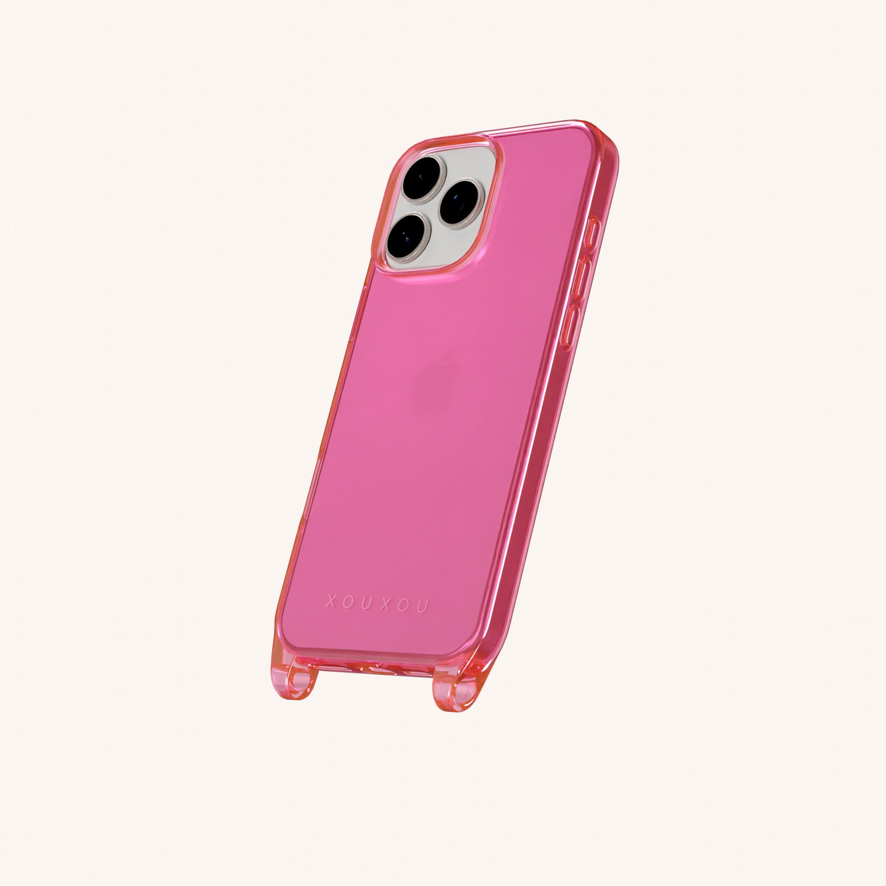 Phone Case with Eyelets in Cyber Pink Clear