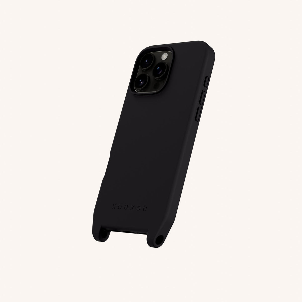 Phone Case with Eyelets for iPhone 16 Pro with MagSafe in Black | XOUXOU #phone model_iphone 16 pro