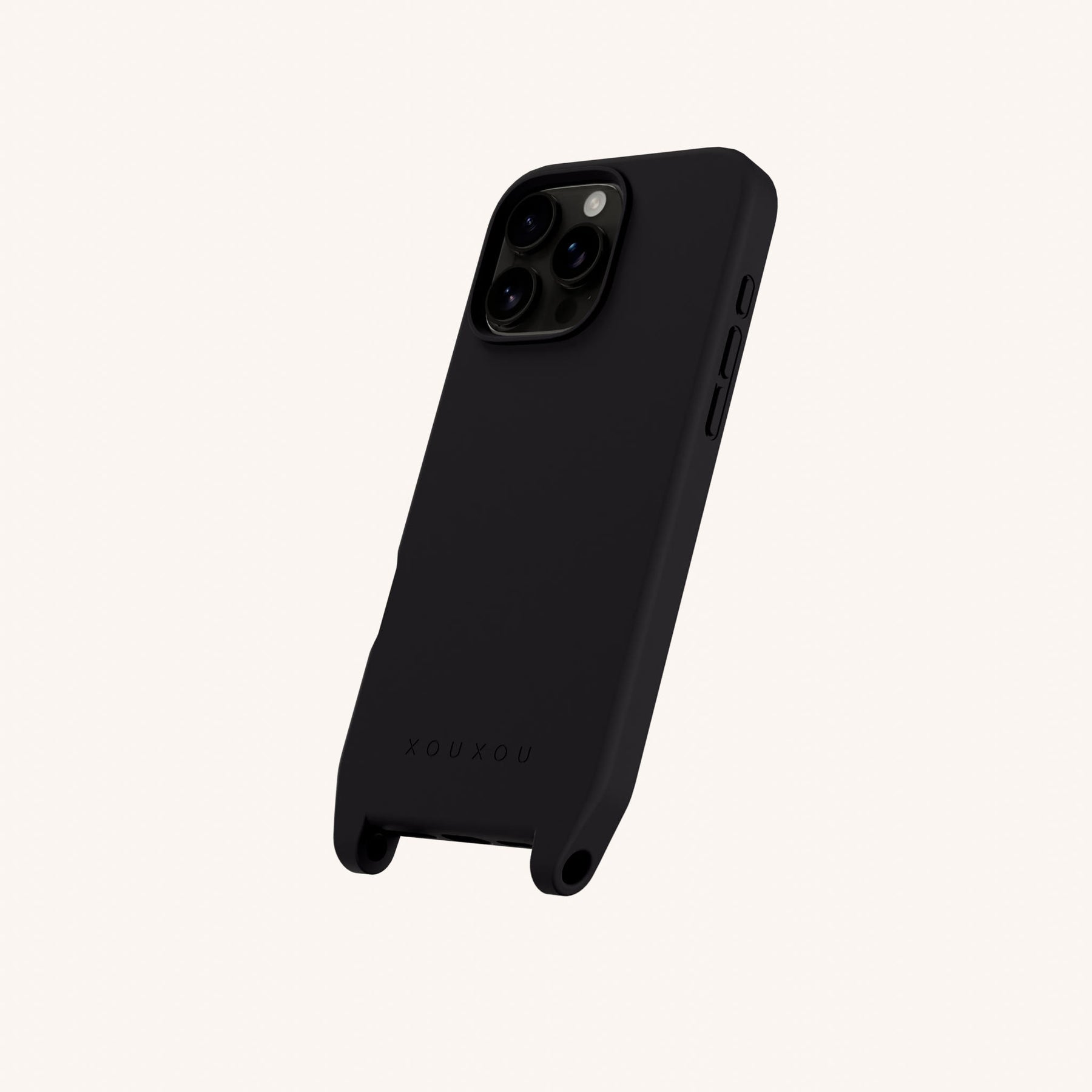 Phone Case with Eyelets in Black