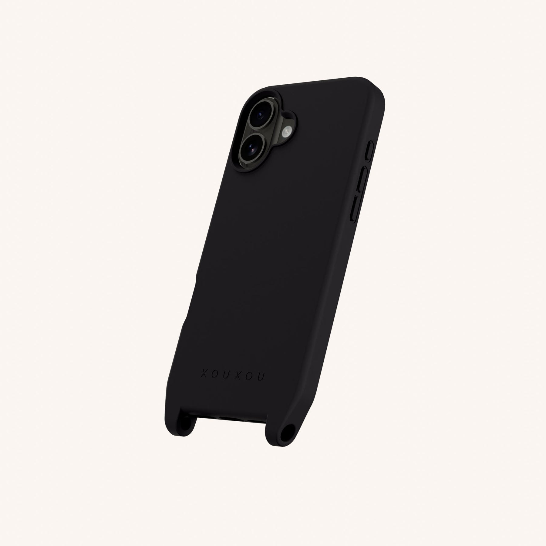 Phone Case with Eyelets in Black