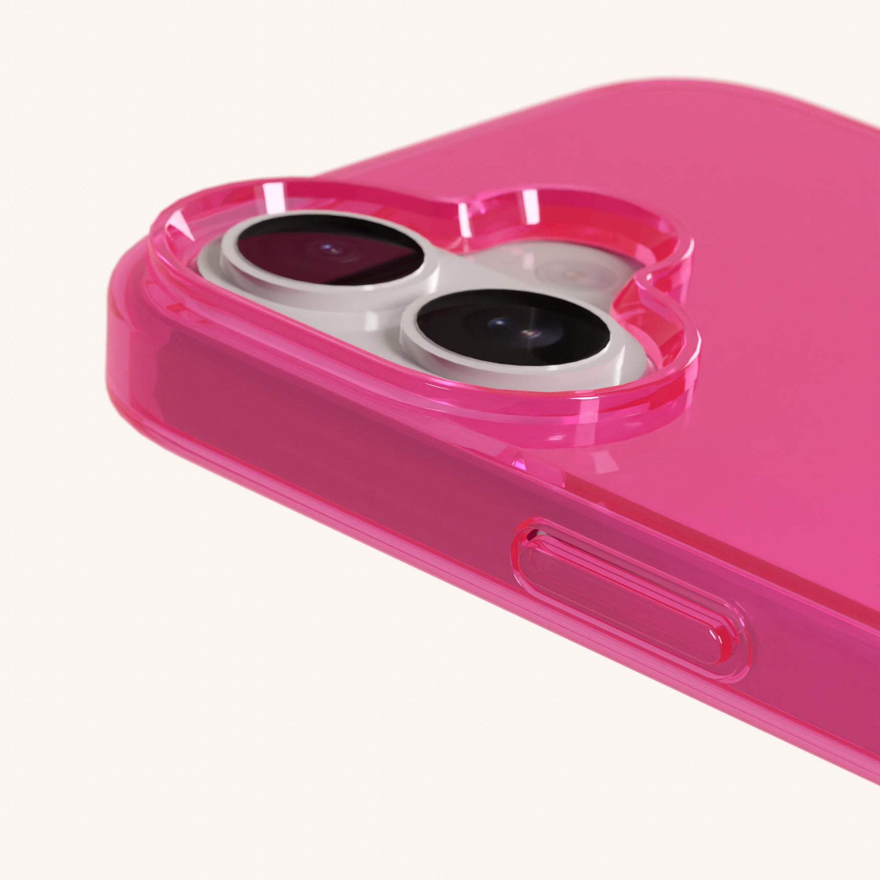 Phone Case with Eyelets in Cyber Pink Clear