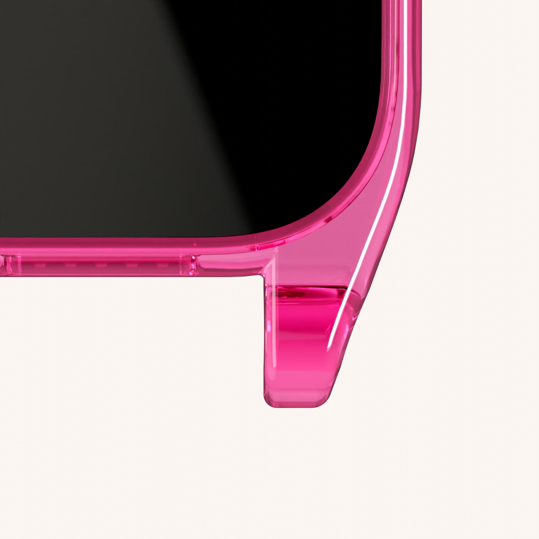 Phone Case with Eyelets in Cyber Pink Clear