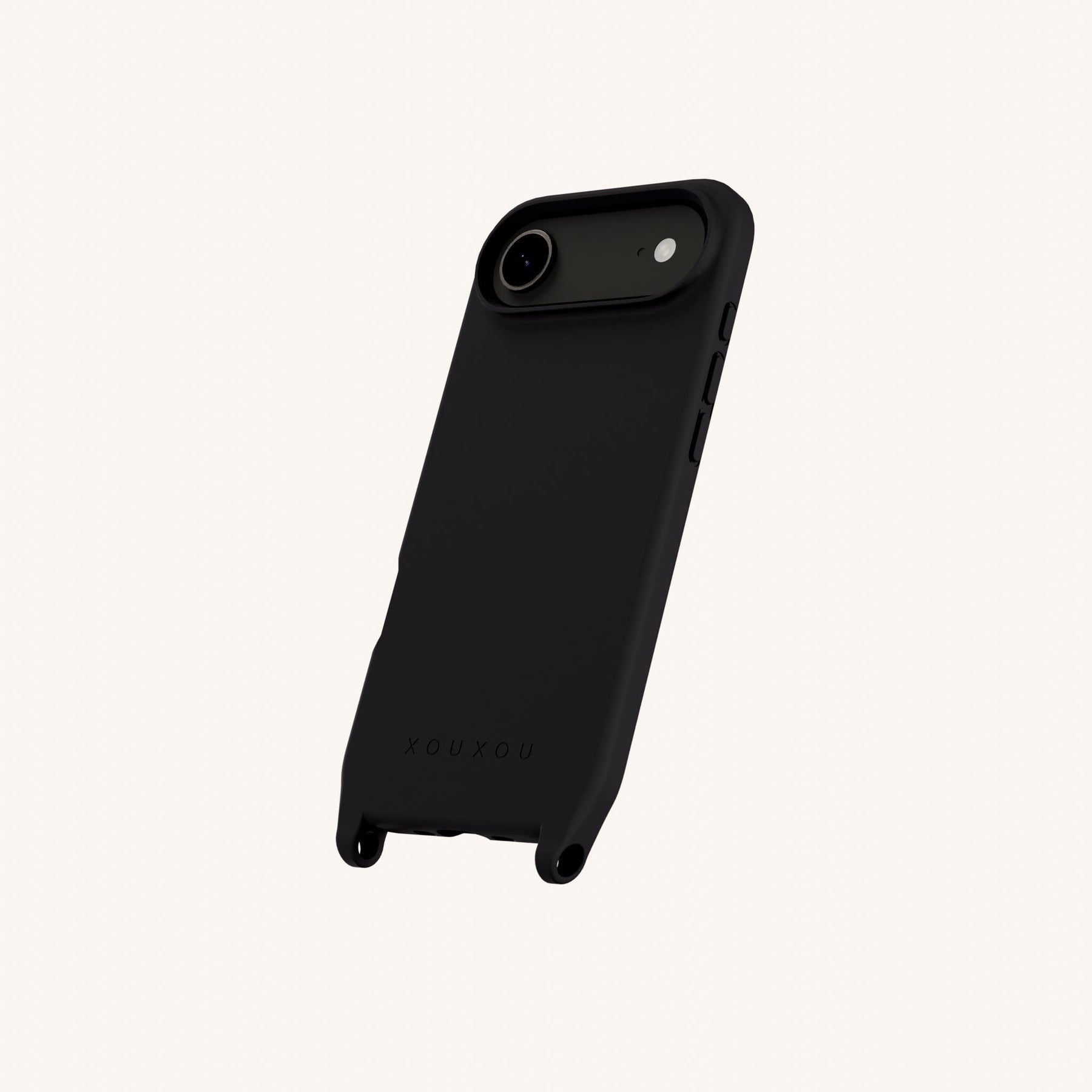 Phone Case with Eyelets in Black