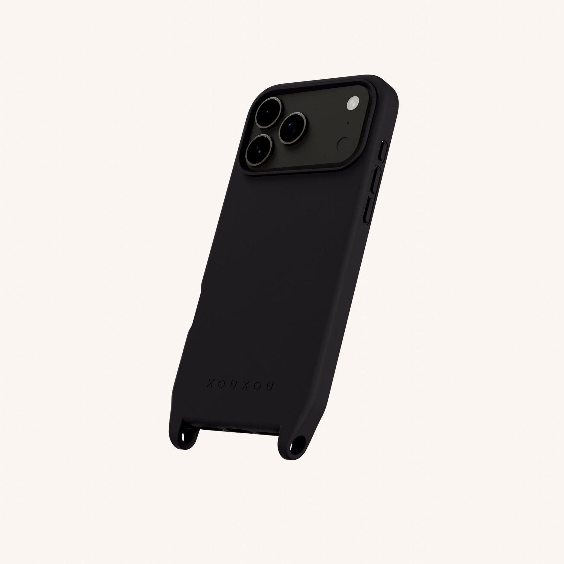 Phone Case with Eyelets in Black