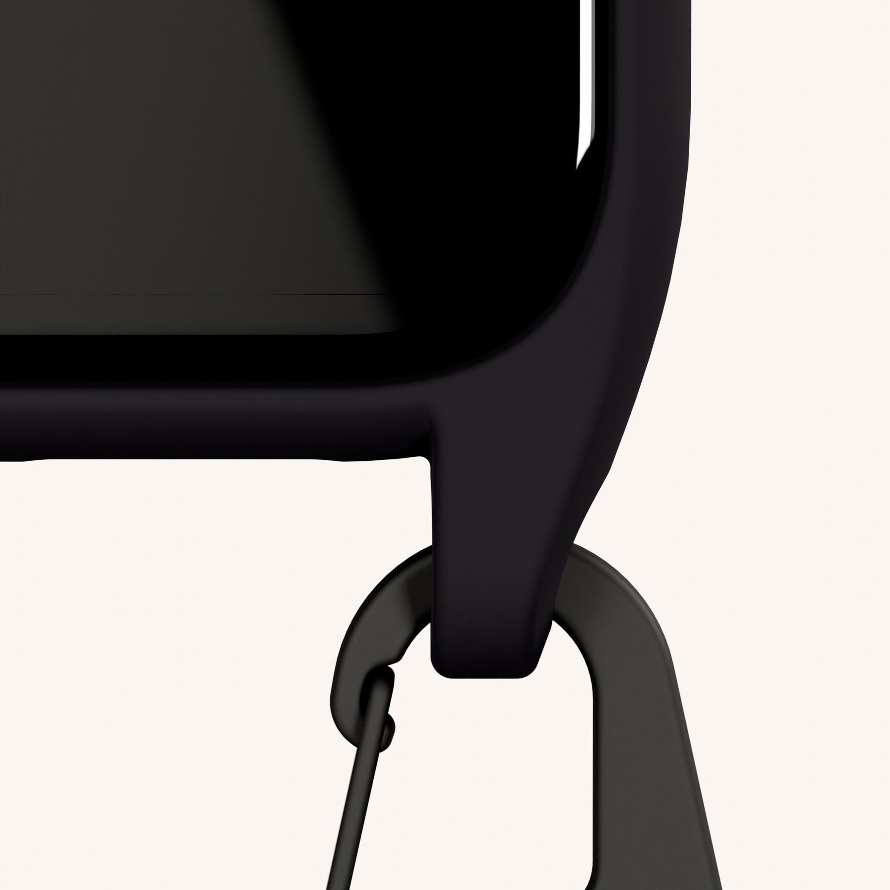 Handykette mit Karabinerband in Schwarz